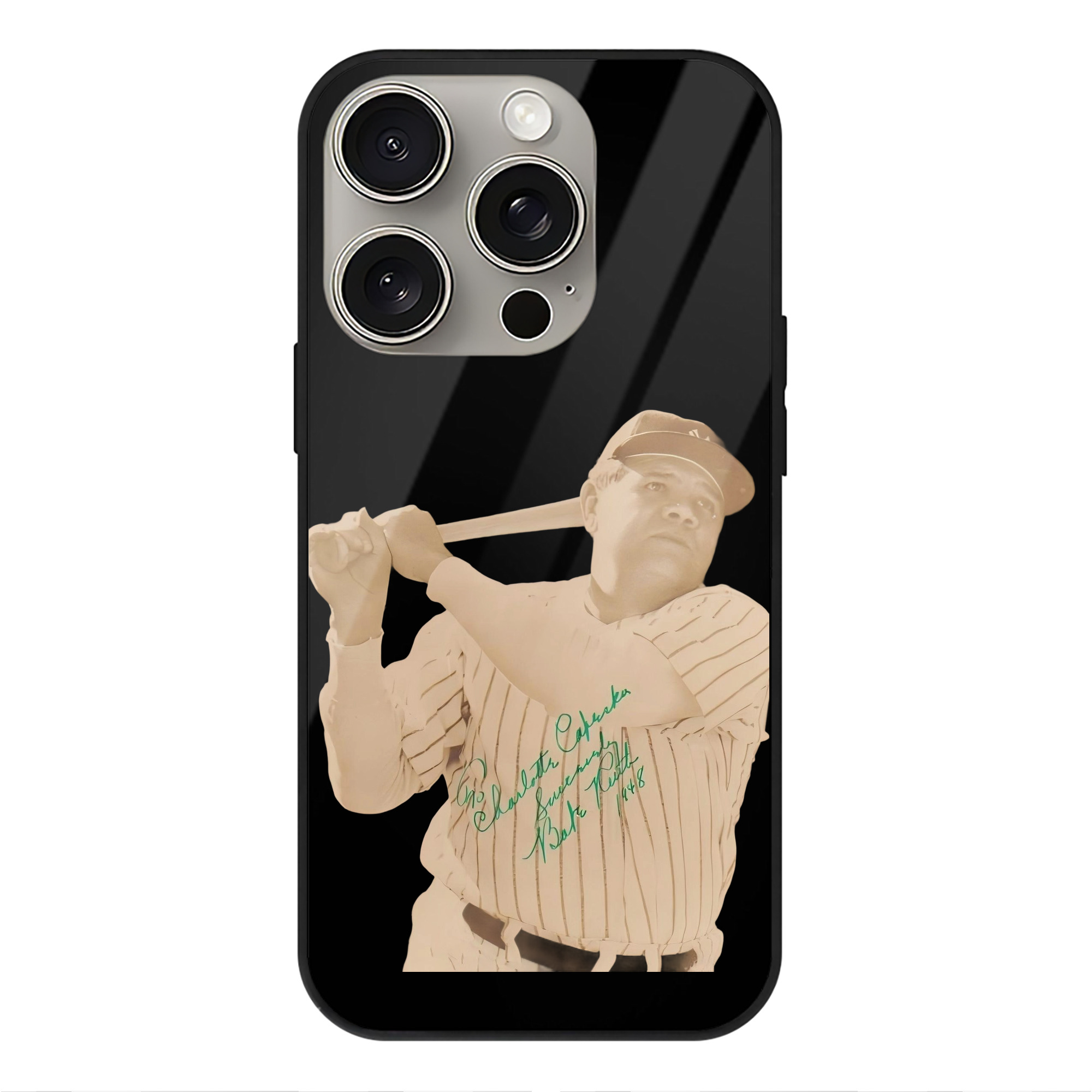  IPhone 15 Pro Mirror Phone Case – UV Printed Glass + TPU – Scratch-Resistant, Wireless Charging Compatible, Precise Fit & Stylish Design