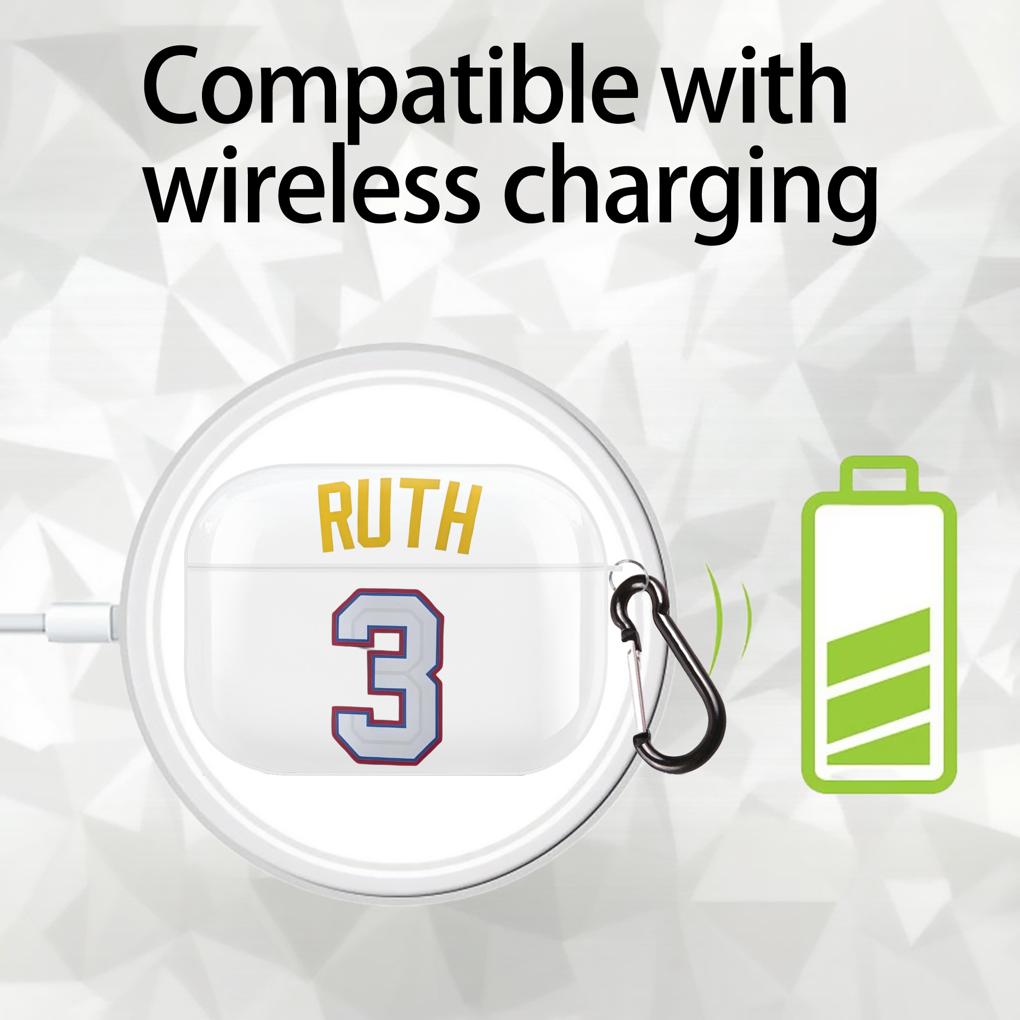  AirPods Pro Hard Case White With Keychain, Durable Flexible PC, Precise Cutouts, Anti-Fingerprint, Yellowing & Scratch Resistant, Full Protection, Washable