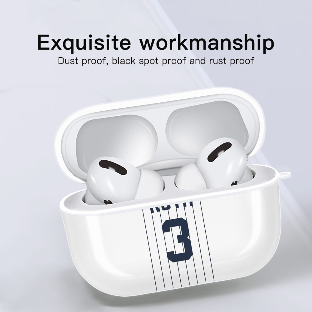  AirPods Pro Hard Case White With Keychain, Durable Flexible PC, Precise Cutouts, Anti-Fingerprint, Yellowing & Scratch Resistant, Full Protection, Washable