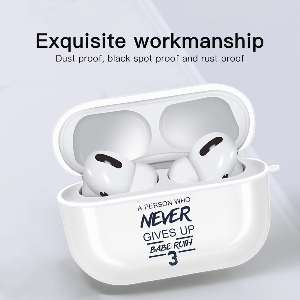  AirPods Pro Hard Case White With Keychain, Durable Flexible PC, Precise Cutouts, Anti-Fingerprint, Yellowing & Scratch Resistant, Full Protection, Washable