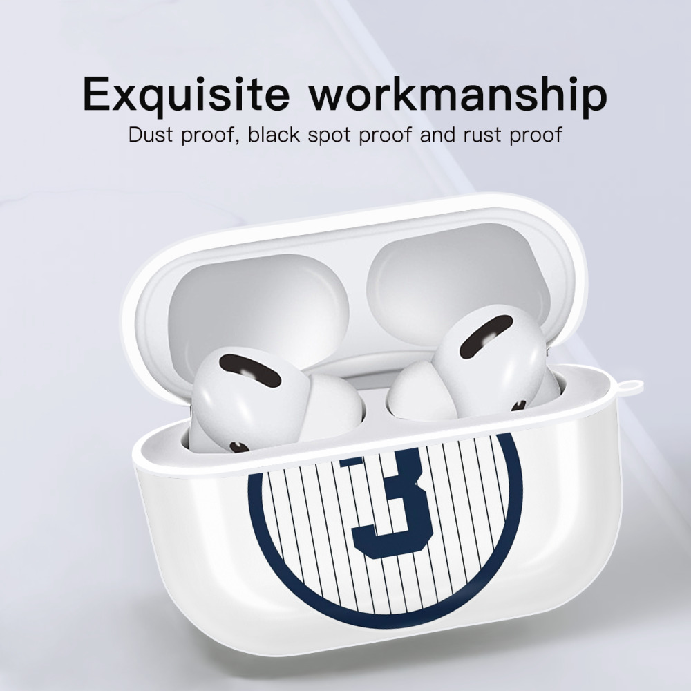  AirPods Pro Hard Case White With Keychain, Durable Flexible PC, Precise Cutouts, Anti-Fingerprint, Yellowing & Scratch Resistant, Full Protection, Washable