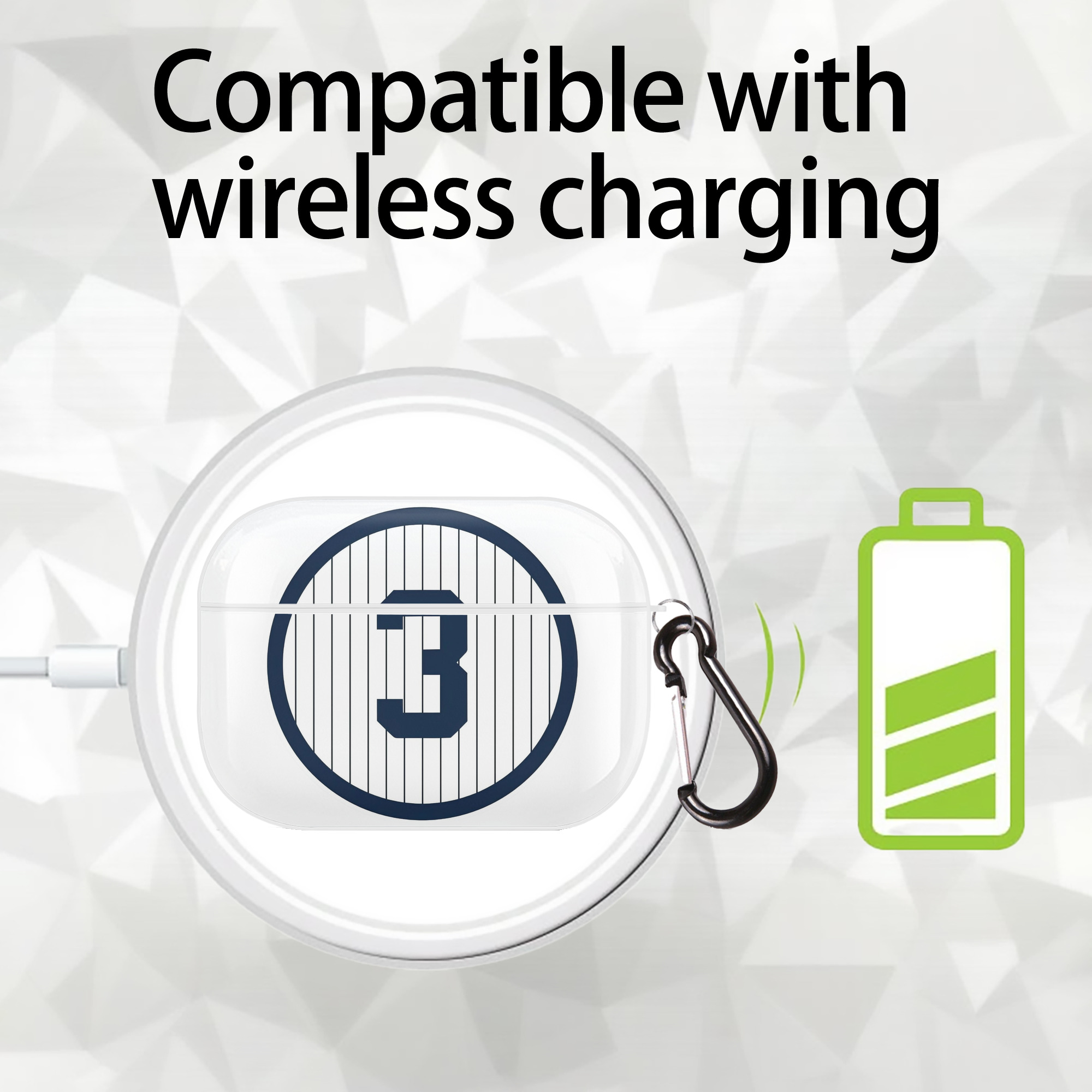  AirPods Pro Hard Case White With Keychain, Durable Flexible PC, Precise Cutouts, Anti-Fingerprint, Yellowing & Scratch Resistant, Full Protection, Washable