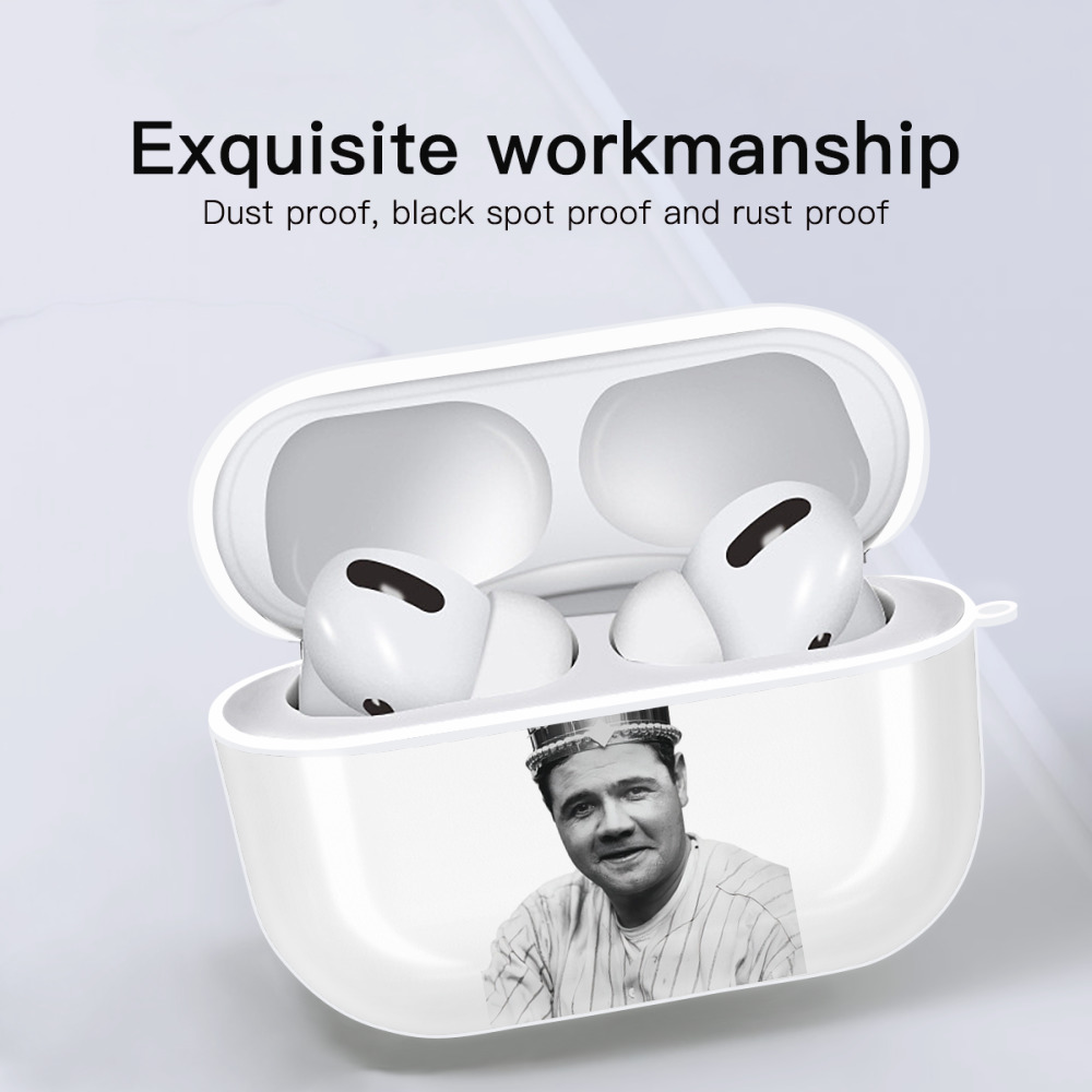  AirPods Pro Hard Case White With Keychain, Durable Flexible PC, Precise Cutouts, Anti-Fingerprint, Yellowing & Scratch Resistant, Full Protection, Washable