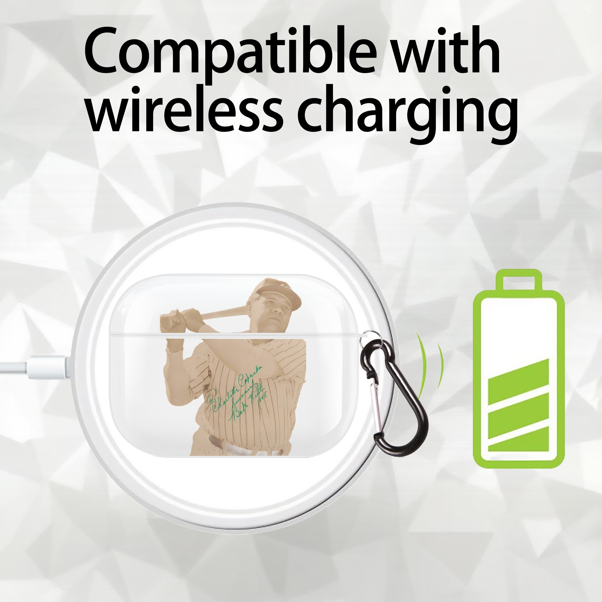  AirPods Pro Hard Case White With Keychain, Durable Flexible PC, Precise Cutouts, Anti-Fingerprint, Yellowing & Scratch Resistant, Full Protection, Washable