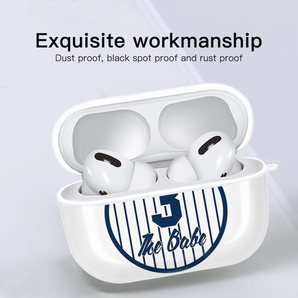  AirPods Pro Hard Case White With Keychain, Durable Flexible PC, Precise Cutouts, Anti-Fingerprint, Yellowing & Scratch Resistant, Full Protection, Washable