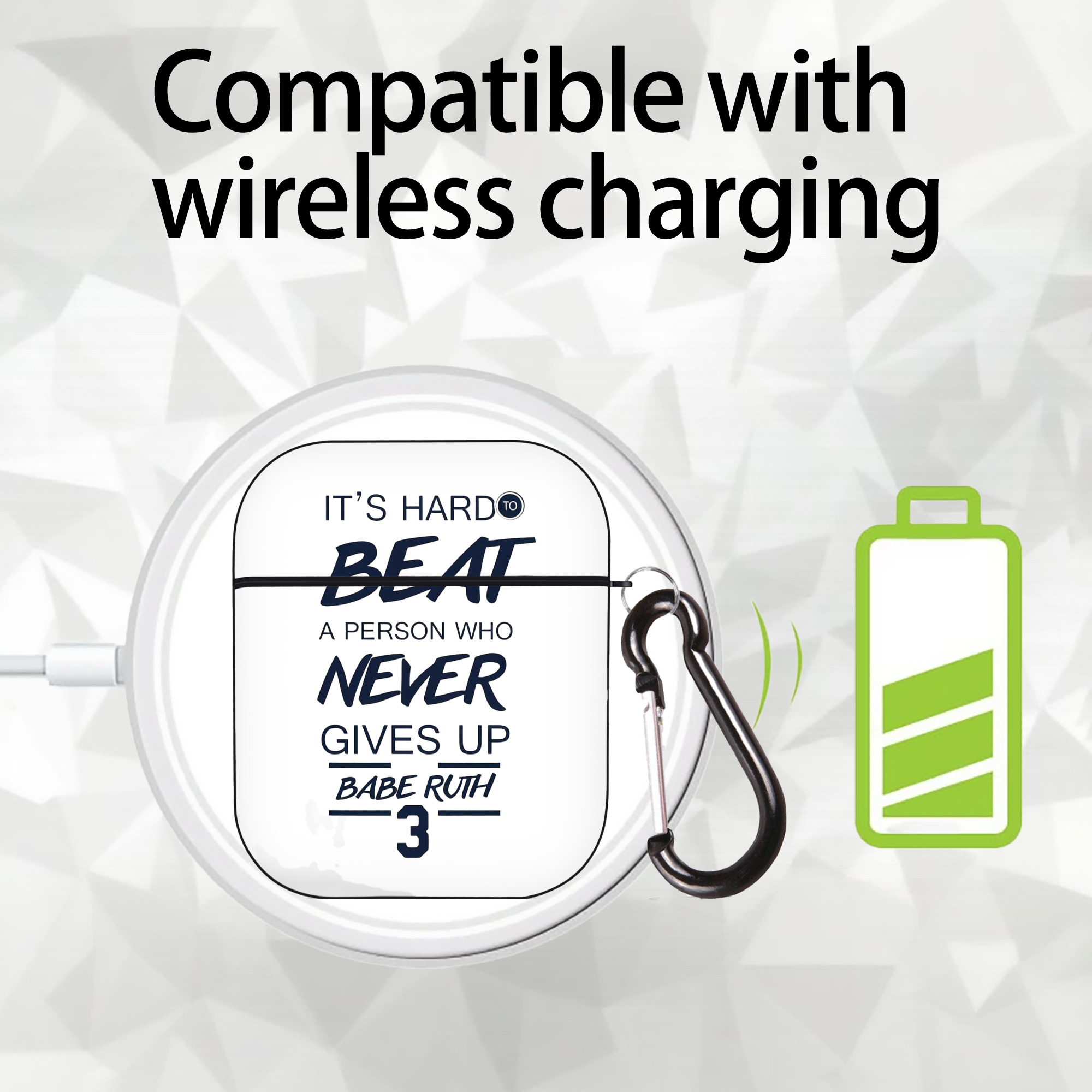  AirPods 2 Case Hard Shell Black, Flexible PC Material, Precise Cutouts, Full Protection, Anti-Fingerprint, Washable, Includes Keychain – Durable & Slim Design