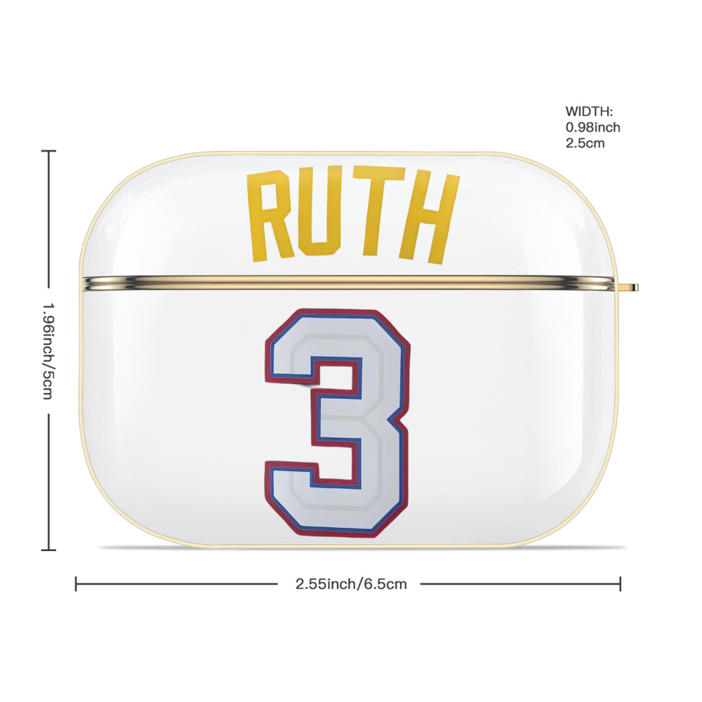  Luxury Gold AirPods Pro Case With Keychain, Flexible PC Material, Full Protection, Precise Cutouts, Anti-Fingerprint, Washable, Durable Design