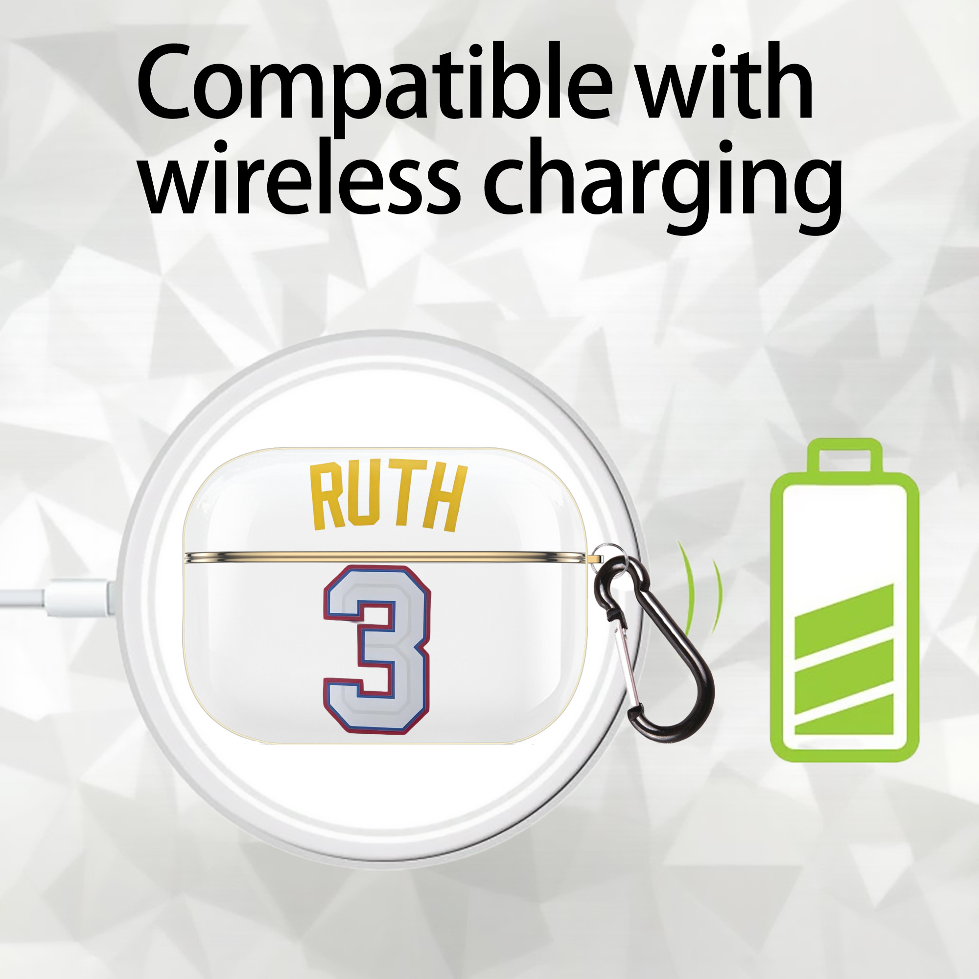  Luxury Gold AirPods Pro Case With Keychain, Flexible PC Material, Full Protection, Precise Cutouts, Anti-Fingerprint, Washable, Durable Design