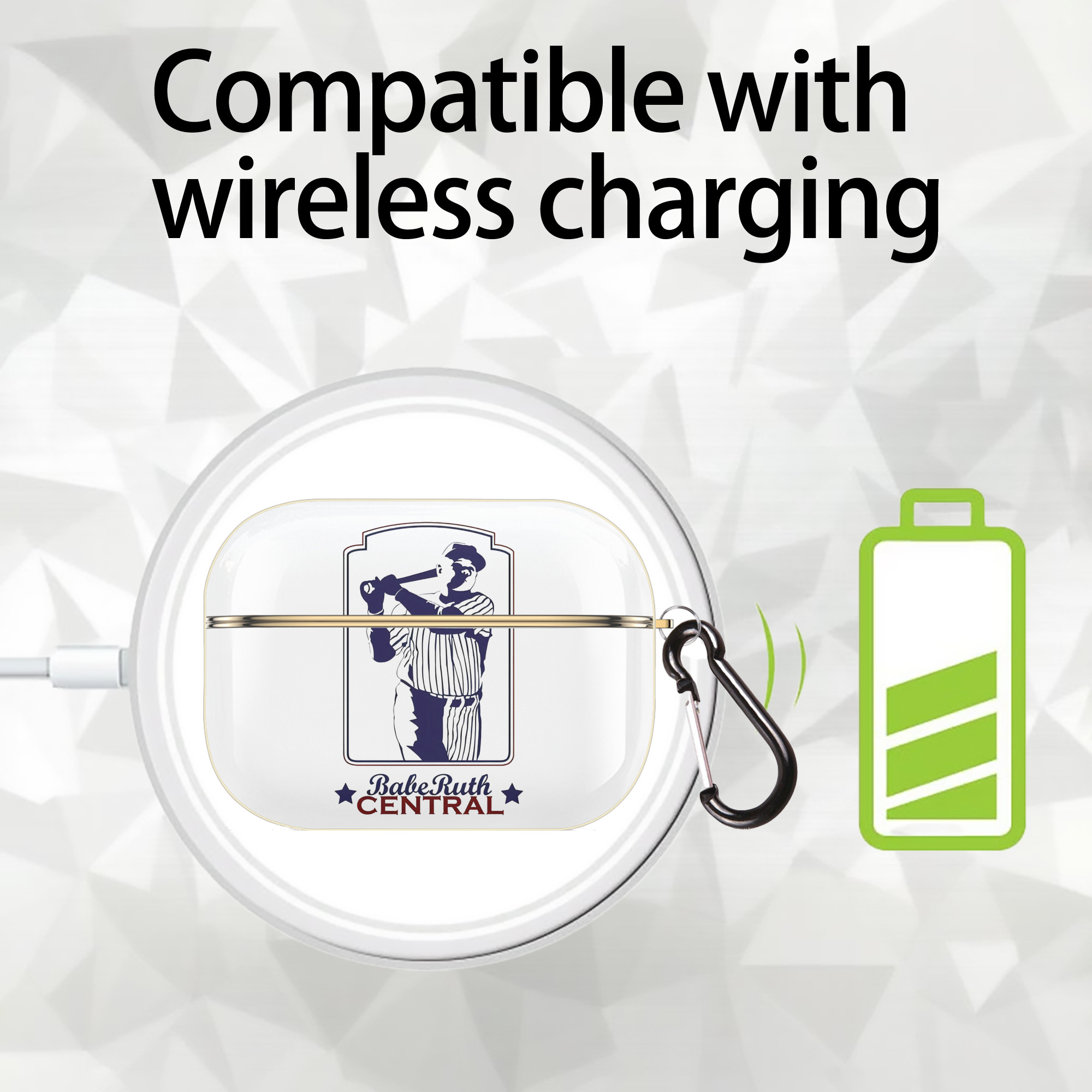  Luxury Gold AirPods Pro Case With Keychain, Flexible PC Material, Full Protection, Precise Cutouts, Anti-Fingerprint, Washable, Durable Design