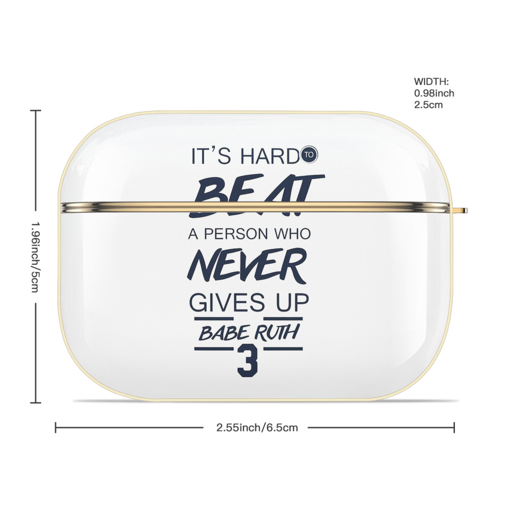  Luxury Gold AirPods Pro Case With Keychain, Flexible PC Material, Full Protection, Precise Cutouts, Anti-Fingerprint, Washable, Durable Design