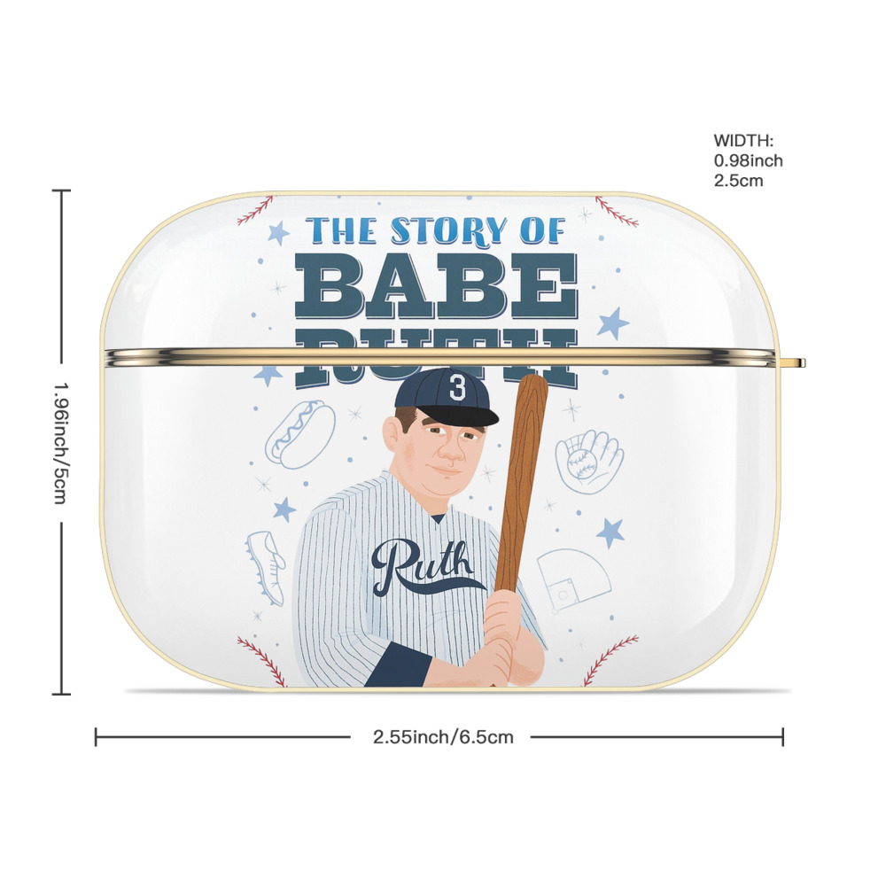  Luxury Gold AirPods Pro Case With Keychain, Flexible PC Material, Full Protection, Precise Cutouts, Anti-Fingerprint, Washable, Durable Design