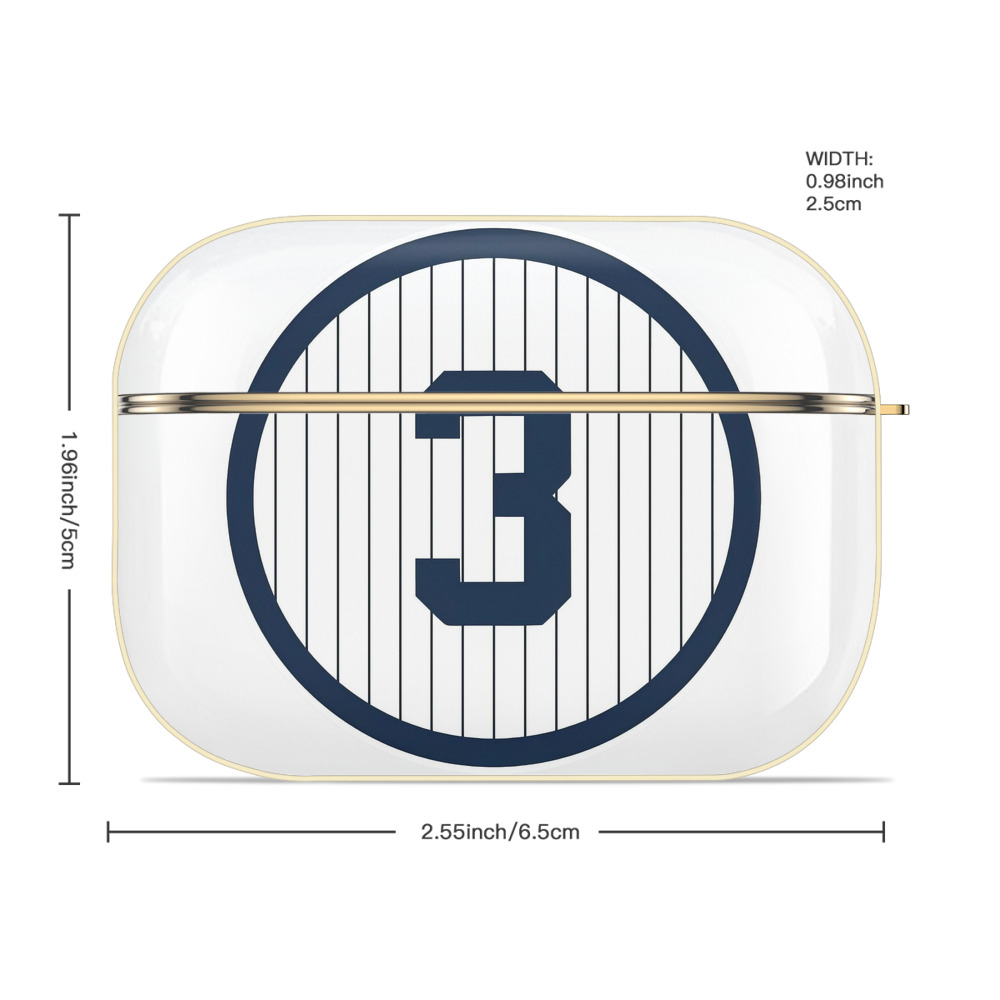  Luxury Gold AirPods Pro Case With Keychain, Flexible PC Material, Full Protection, Precise Cutouts, Anti-Fingerprint, Washable, Durable Design