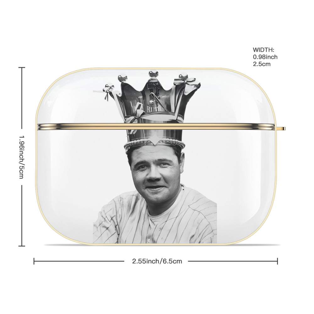  Luxury Gold AirPods Pro Case With Keychain, Flexible PC Material, Full Protection, Precise Cutouts, Anti-Fingerprint, Washable, Durable Design