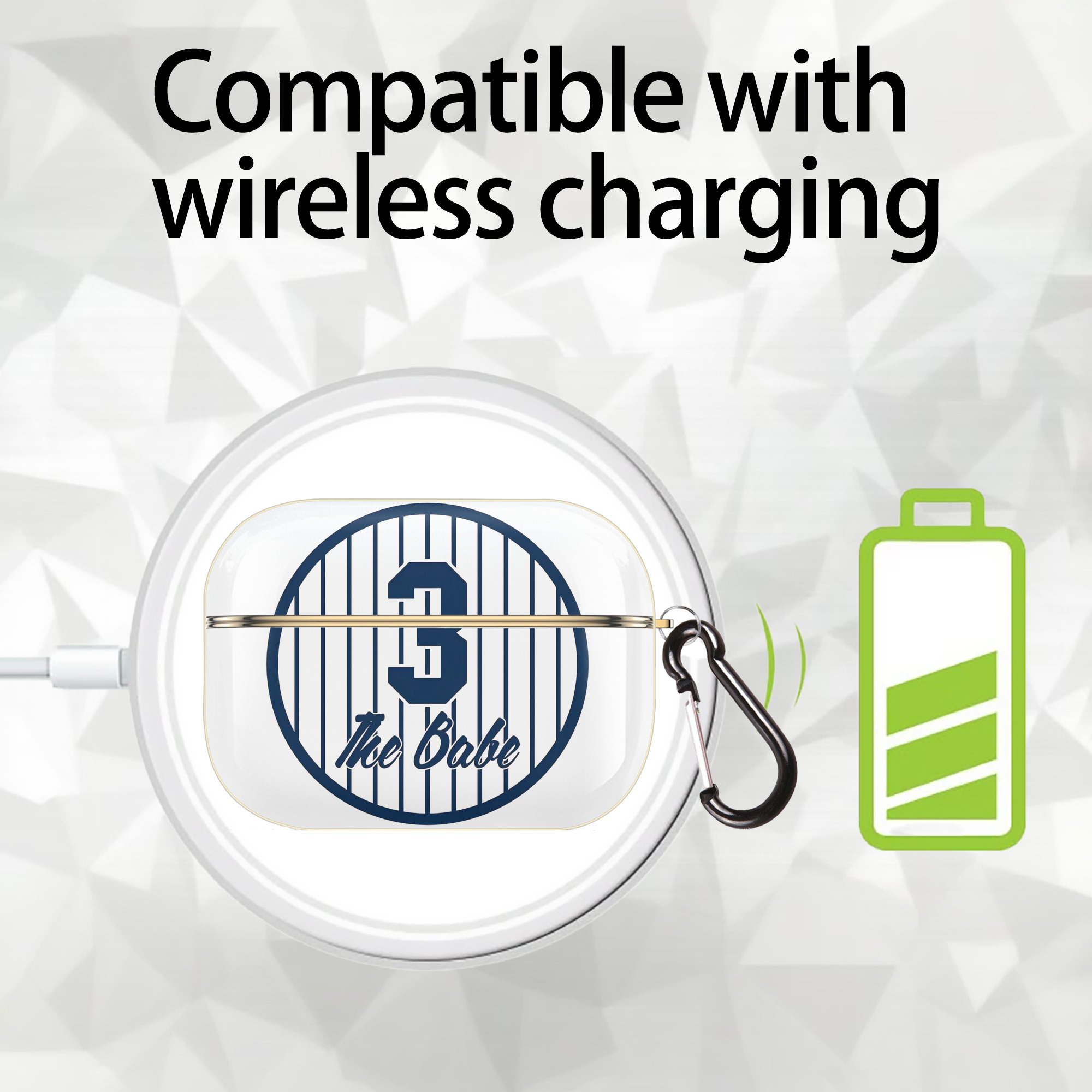  Luxury Gold AirPods Pro Case With Keychain, Flexible PC Material, Full Protection, Precise Cutouts, Anti-Fingerprint, Washable, Durable Design