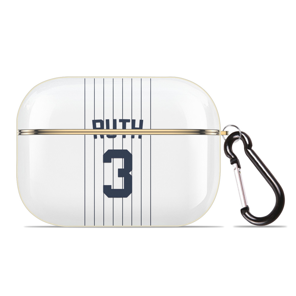  Luxury Gold AirPods Pro Case With Keychain, Flexible PC Material, Full Protection, Precise Cutouts, Anti-Fingerprint, Washable, Durable Design