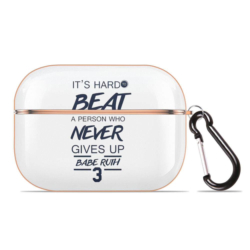  AirPods Pro Protective Case Rose Gold, Flexible PC Material, Precise Fit, Anti-Slip Cover, Full Protection, Fingerprint Resistant, Washable With Keychain