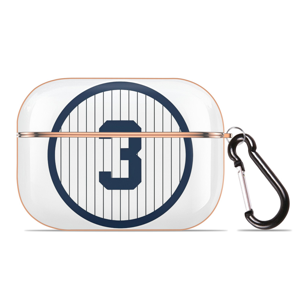  AirPods Pro Protective Case Rose Gold, Flexible PC Material, Precise Fit, Anti-Slip Cover, Full Protection, Fingerprint Resistant, Washable With Keychain