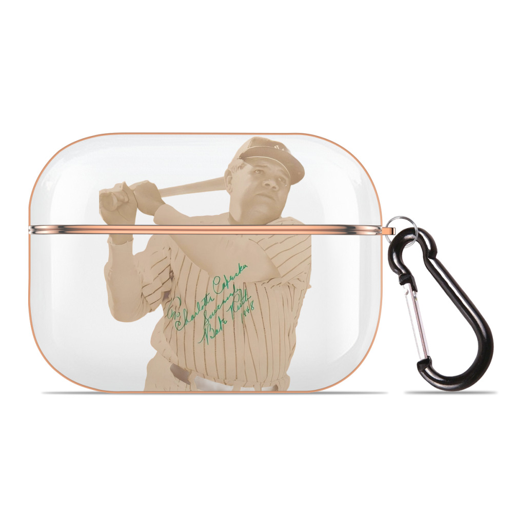  AirPods Pro Protective Case Rose Gold, Flexible PC Material, Precise Fit, Anti-Slip Cover, Full Protection, Fingerprint Resistant, Washable With Keychain