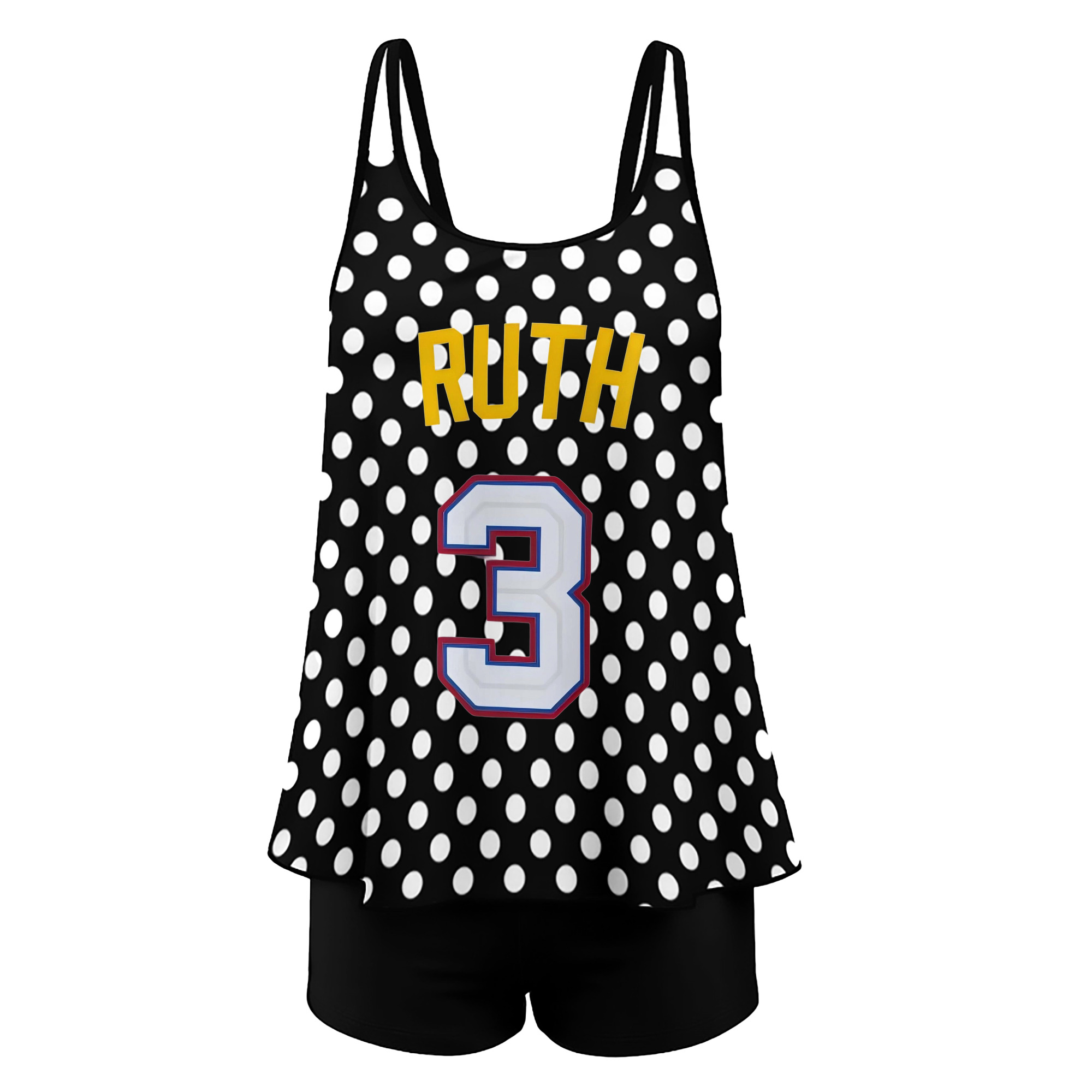  Women’s Heat Transfer Printed Two-Piece Swimsuit Set – Sexy Double Strap Bandeau Top & Boyshort Bottoms, Soft Nylon-Spandex, Perfect for Beach, Pool & Vacation