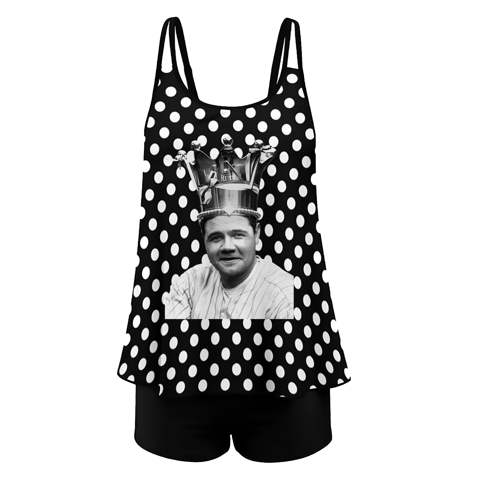  Women’s Heat Transfer Printed Two-Piece Swimsuit Set – Sexy Double Strap Bandeau Top & Boyshort Bottoms, Soft Nylon-Spandex, Perfect for Beach, Pool & Vacation