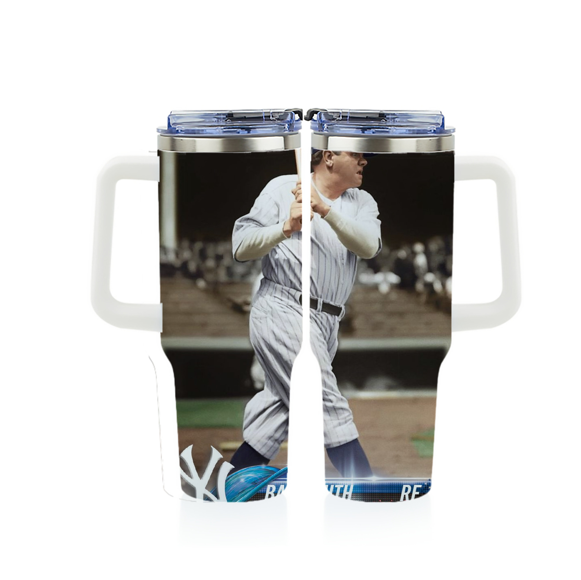 Babe Ruth 16 40oz Full Wrap Car Tumbler – Durable Stainless Steel Travel Mug With Vibrant UV Print – Double Wall Insulated, Fits Most Car Cup Holders