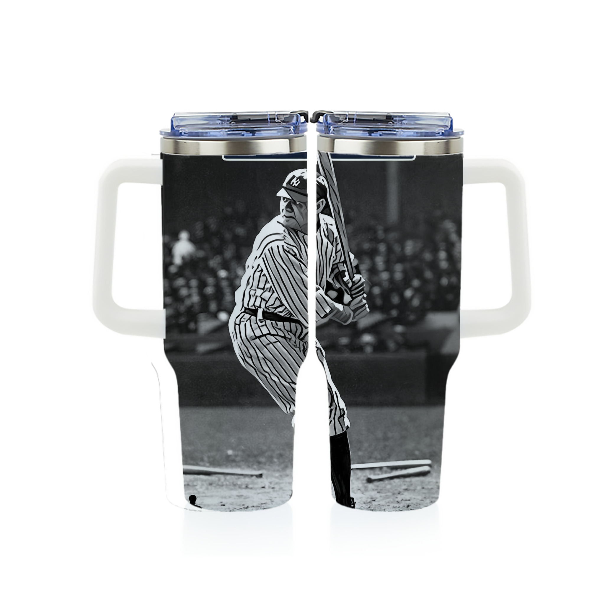 Babe Ruth 17 40oz Full Wrap Car Tumbler – Durable Stainless Steel Travel Mug With Vibrant UV Print – Double Wall Insulated, Fits Most Car Cup Holders