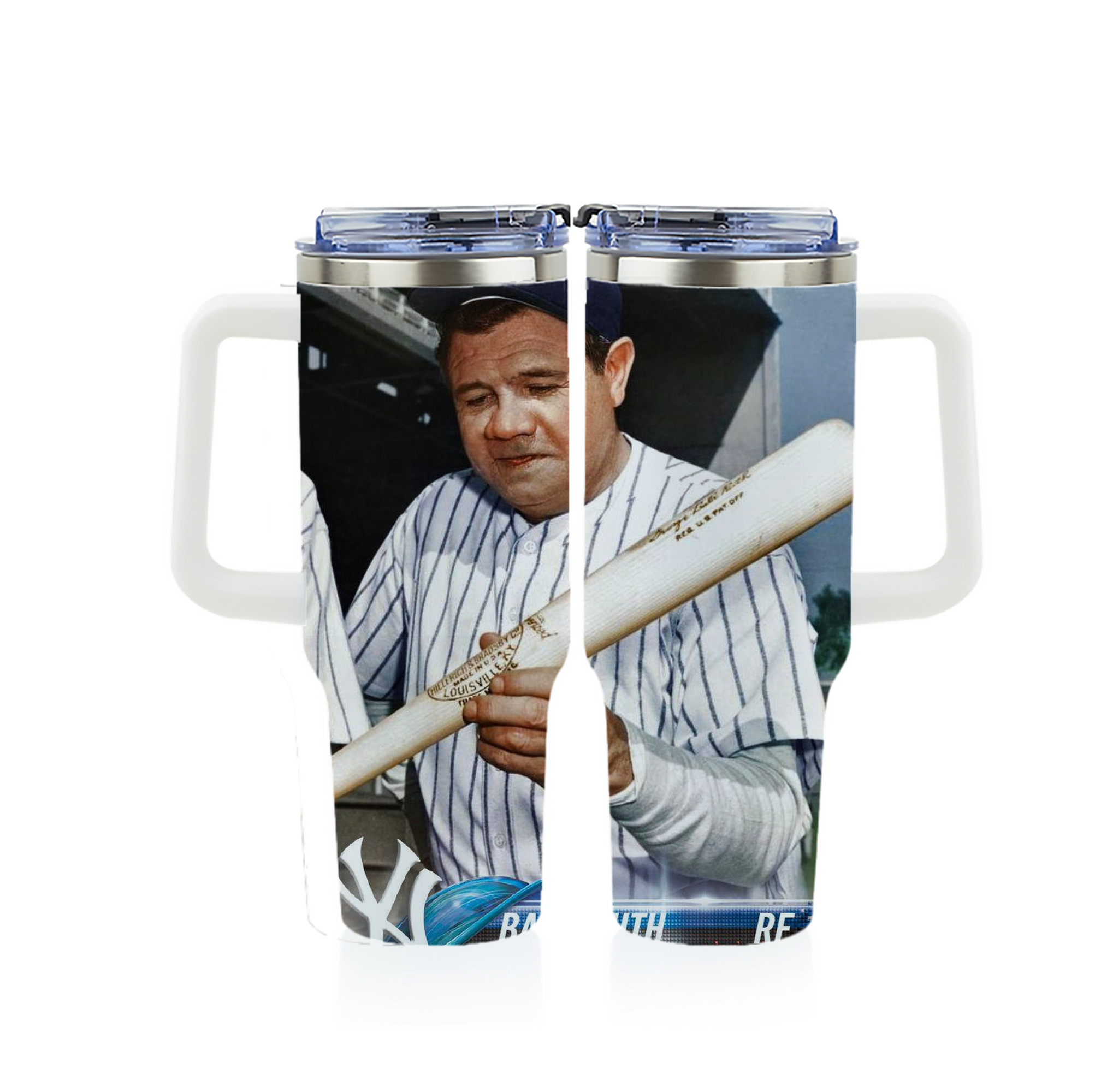Babe Ruth 20 40oz Full Wrap Car Tumbler – Durable Stainless Steel Travel Mug With Vibrant UV Print – Double Wall Insulated, Fits Most Car Cup Holders