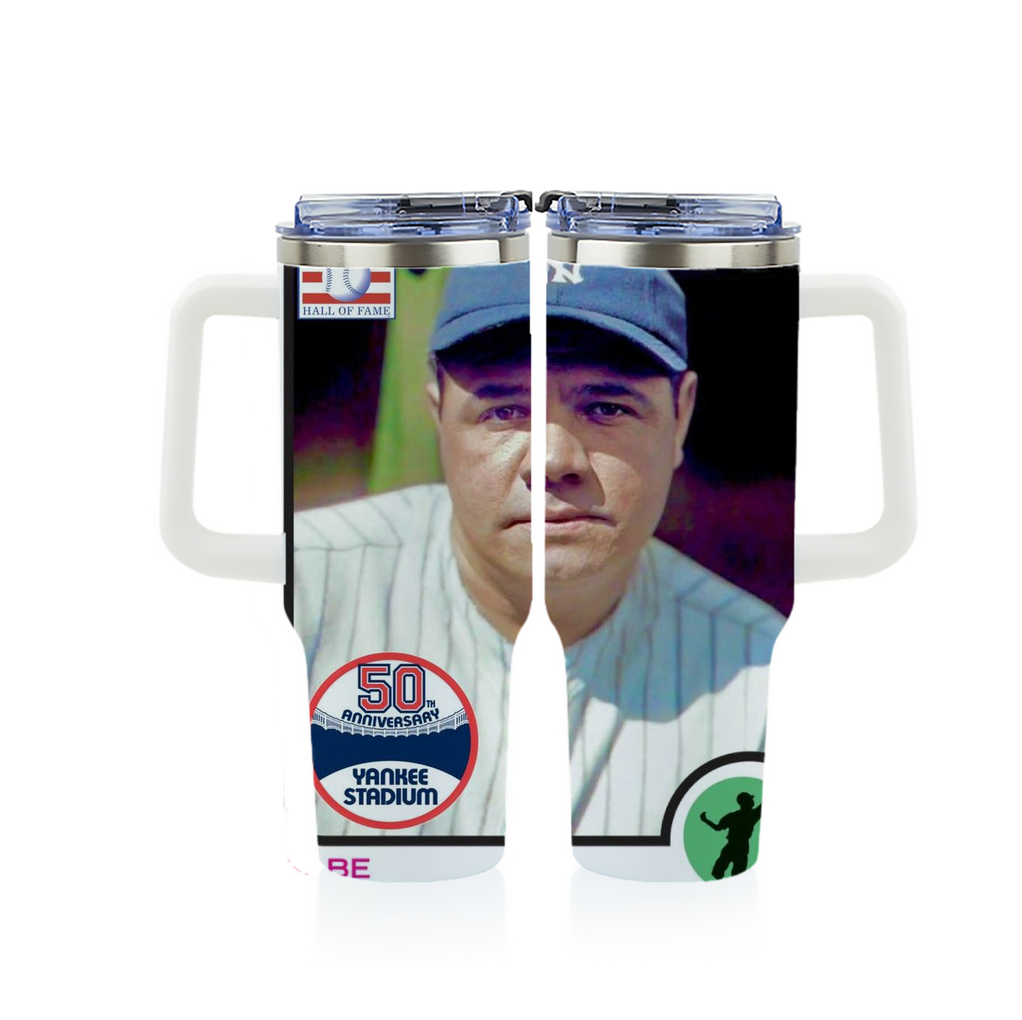 Babe Ruth 40 40oz Full Wrap Car Tumbler – Durable Stainless Steel Travel Mug With Vibrant UV Print – Double Wall Insulated, Fits Most Car Cup Holders