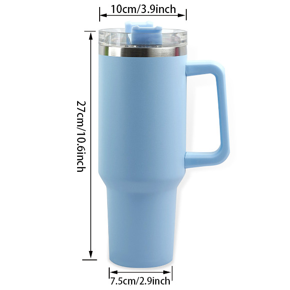 Babe Ruth 15 40oz Handle Car Tumbler – Durable Stainless Steel Travel Mug With UV Print – Double Wall Insulated, Fits Most Car Cup Holders