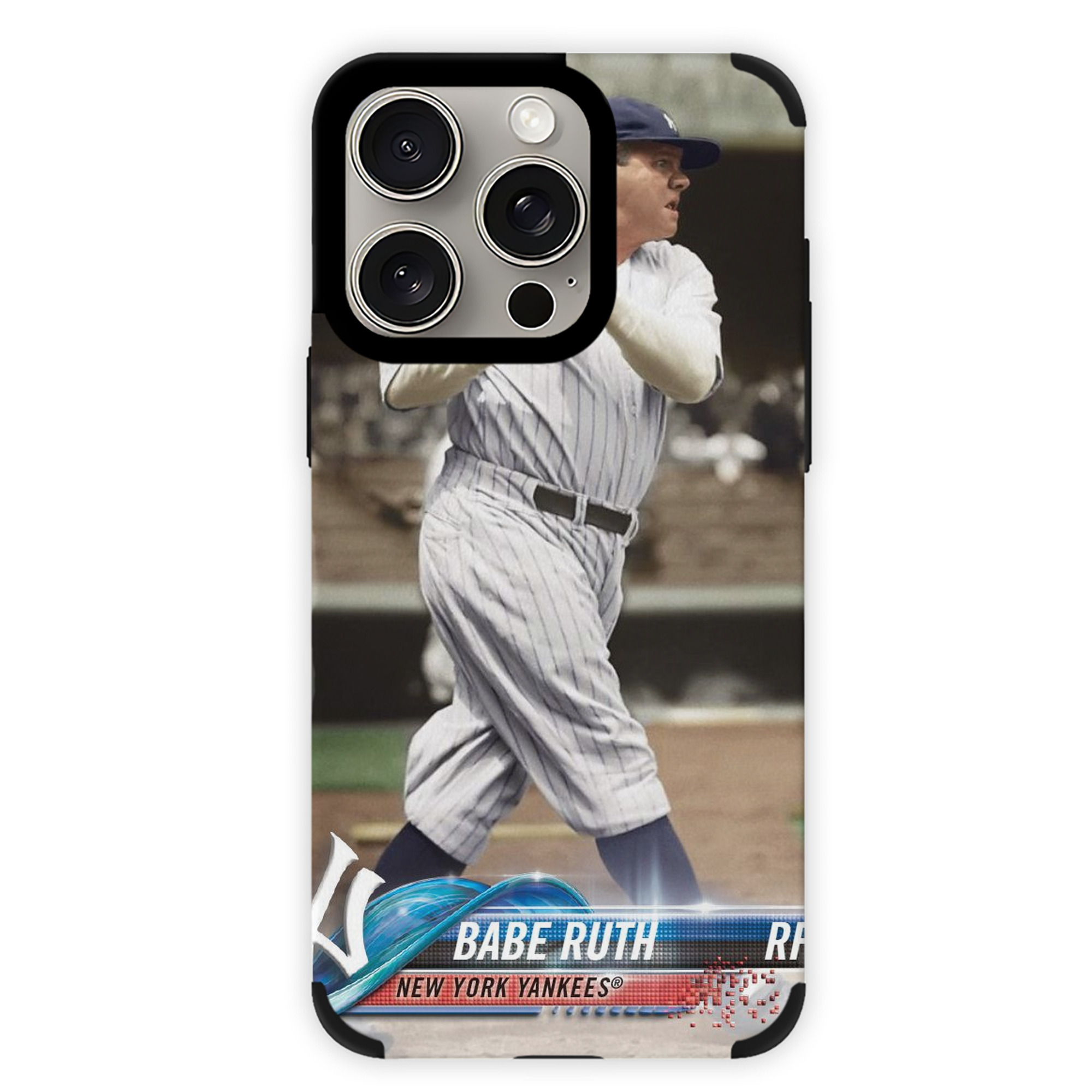 Babe Ruth 16 IPhone 15 Pro Max PU Leather Case – Soft Lining, 360° Protection – Precise Fit, 3D Buttons, Easy Charging – Anti-Yellowing, Easy To Clean