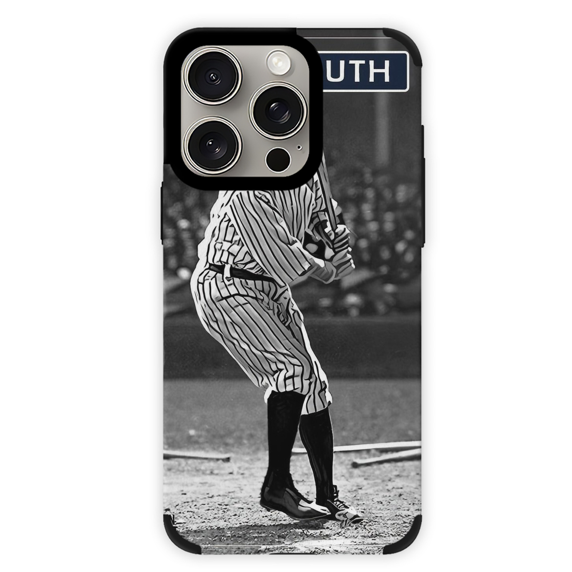Babe Ruth 17 IPhone 15 Pro Max PU Leather Case – Soft Lining, 360° Protection – Precise Fit, 3D Buttons, Easy Charging – Anti-Yellowing, Easy To Clean