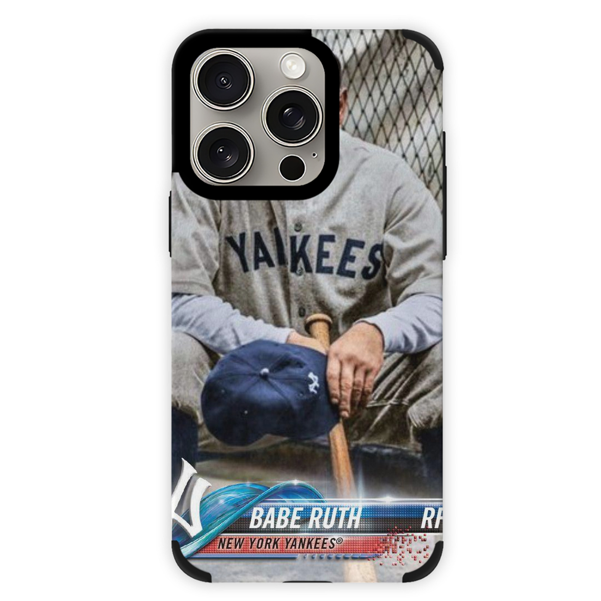 Babe Ruth 24 IPhone 15 Pro Max PU Leather Case – Soft Lining, 360° Protection – Precise Fit, 3D Buttons, Easy Charging – Anti-Yellowing, Easy To Clean