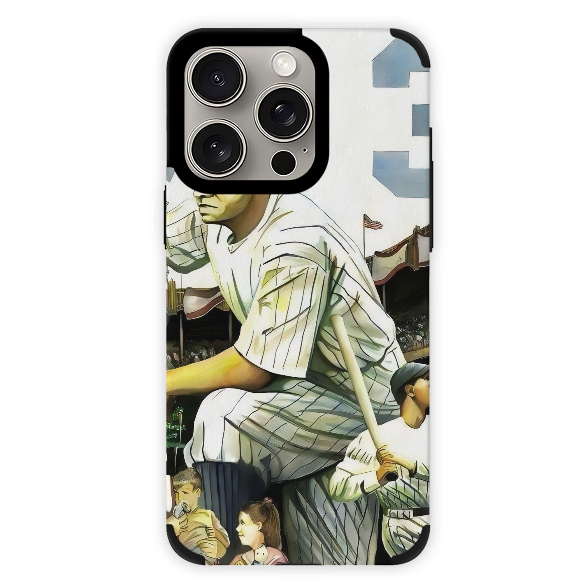 Babe Ruth 33 IPhone 15 Pro Max PU Leather Case – Soft Lining, 360° Protection – Precise Fit, 3D Buttons, Easy Charging – Anti-Yellowing, Easy To Clean