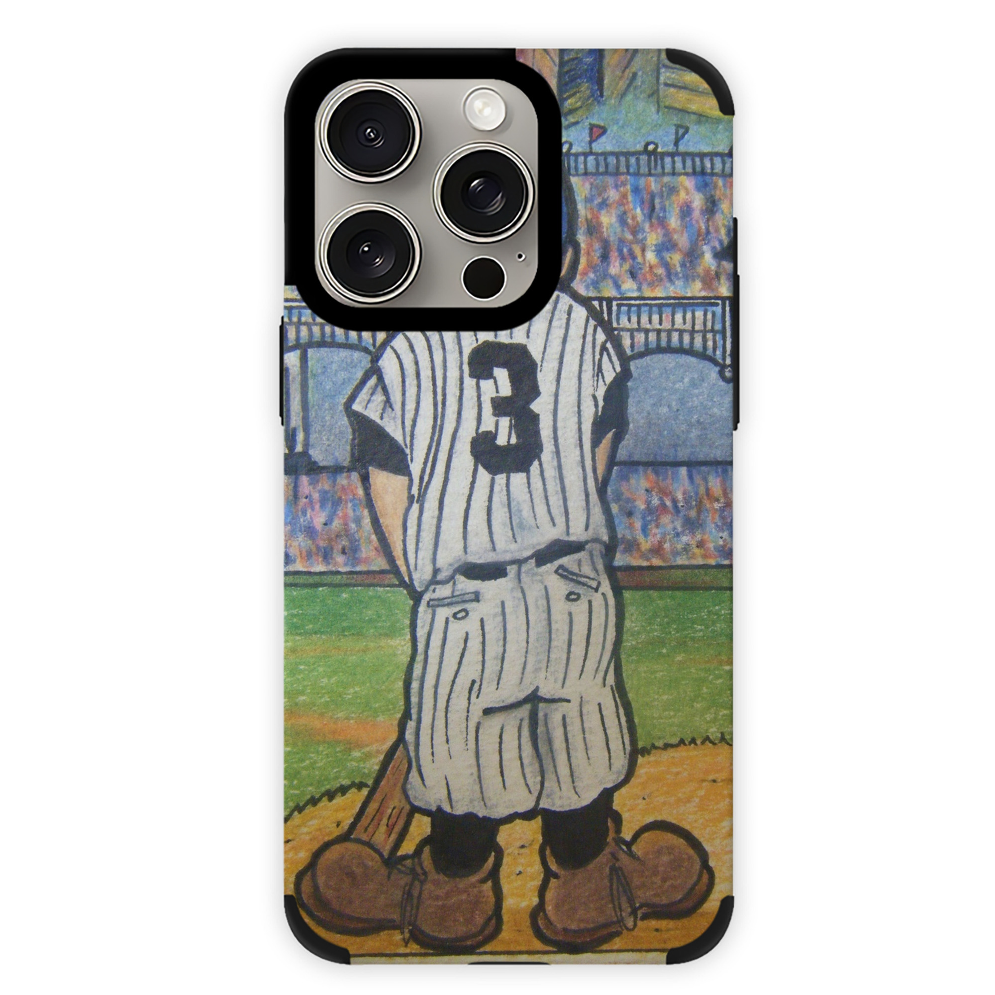 Babe Ruth 37 IPhone 15 Pro Max PU Leather Case – Soft Lining, 360° Protection – Precise Fit, 3D Buttons, Easy Charging – Anti-Yellowing, Easy To Clean