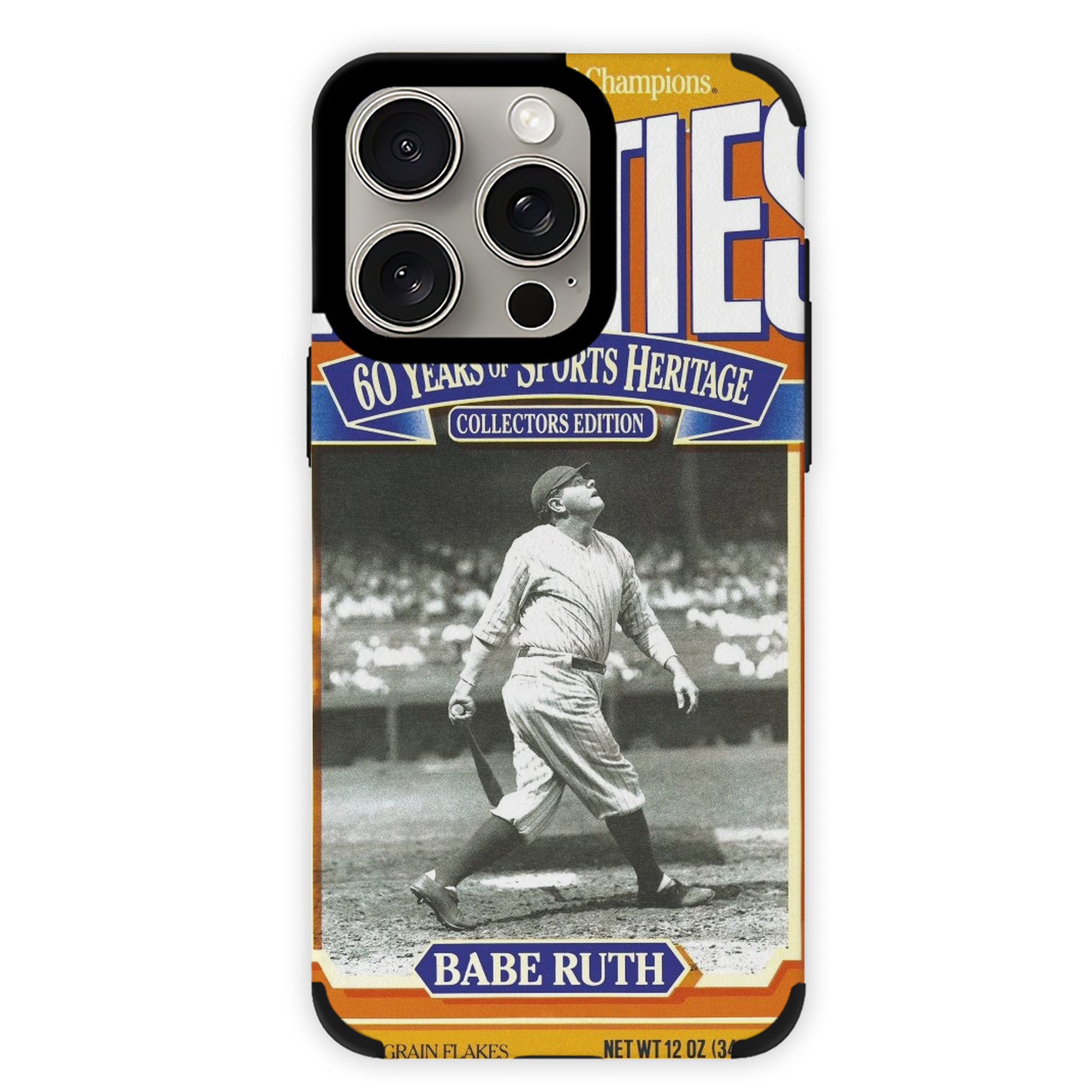 Babe Ruth 41 IPhone 15 Pro Max PU Leather Case – Soft Lining, 360° Protection – Precise Fit, 3D Buttons, Easy Charging – Anti-Yellowing, Easy To Clean