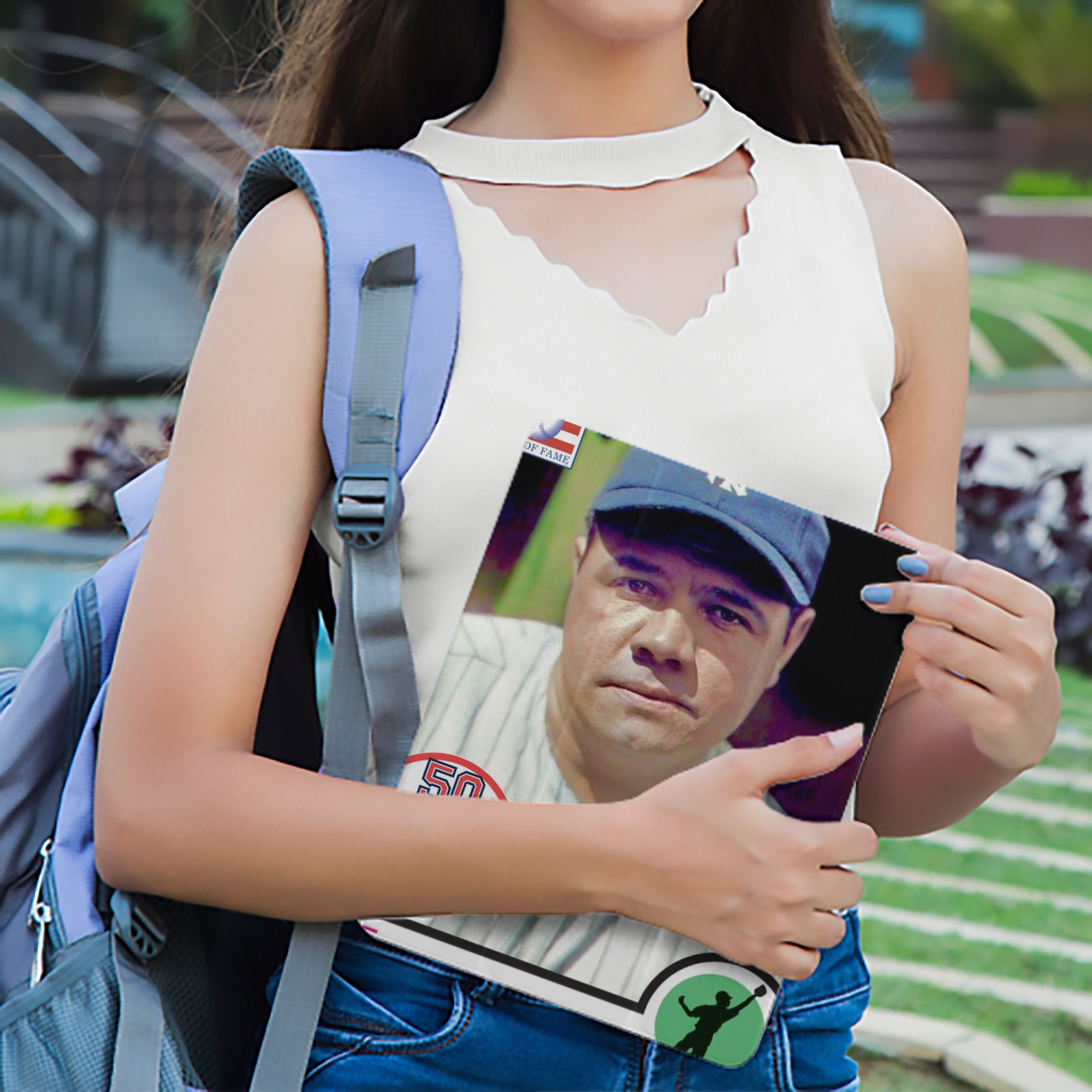 Babe Ruth 40 Premium Tri-Fold PU Leather & Silicone IPad Case With Pencil Slot – Fits 9.5,10.5,10.9 – Adjustable Stand, Slim, Protective