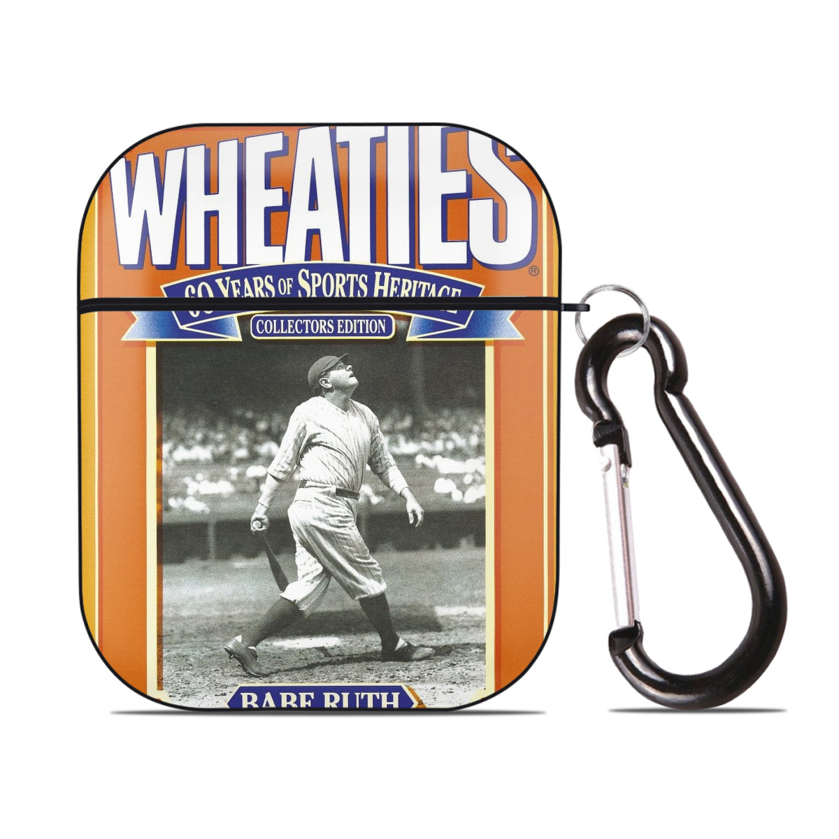 Babe Ruth 41 AirPods 2 Case Hard Shell Black, Flexible PC Material, Precise Cutouts, Full Protection, Anti-Fingerprint, Washable, Includes Keychain – Durable & Slim Design