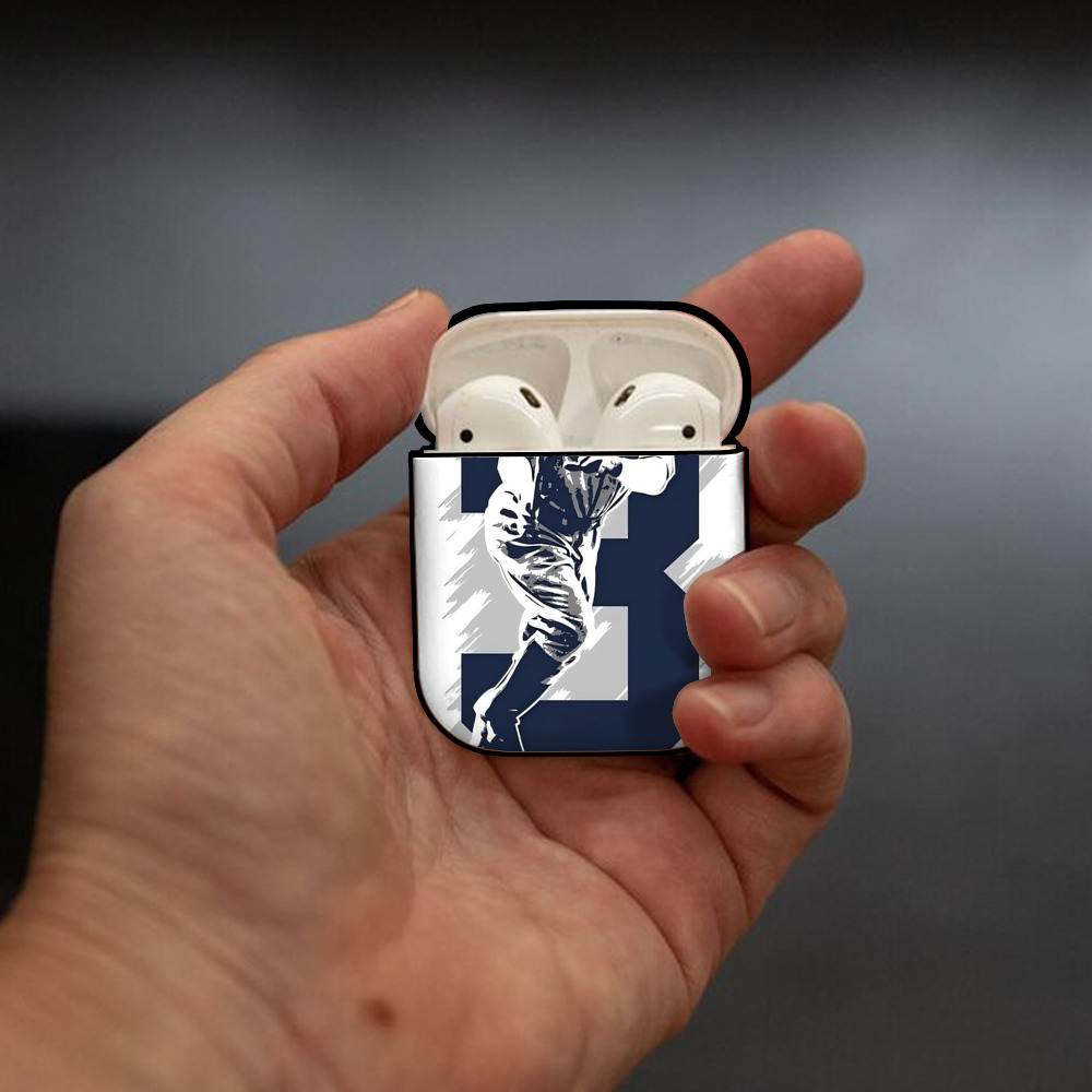 Babe Ruth 27 AirPods 2 Case Hard Shell Black, Flexible PC Material, Precise Cutouts, Full Protection, Anti-Fingerprint, Washable, Includes Keychain – Durable & Slim Design