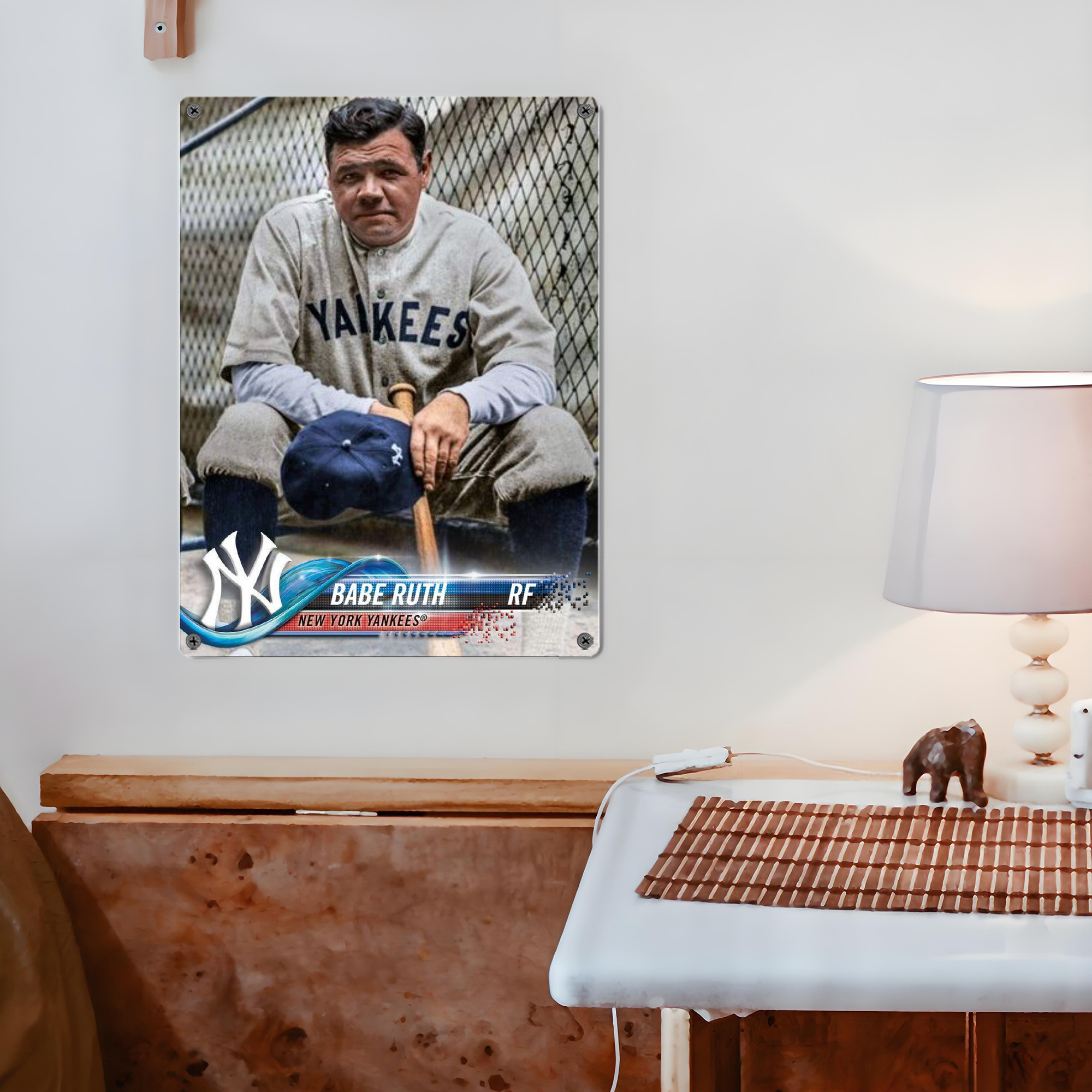 Babe Ruth 24 Vintage Metal Tin Sign 12x16inch – Retro Wall Art Decor For Home, Bar, Kitchen, Bedroom, Office – Durable Iron Sheet Poster, Easy To Hang, Full-Color Printing