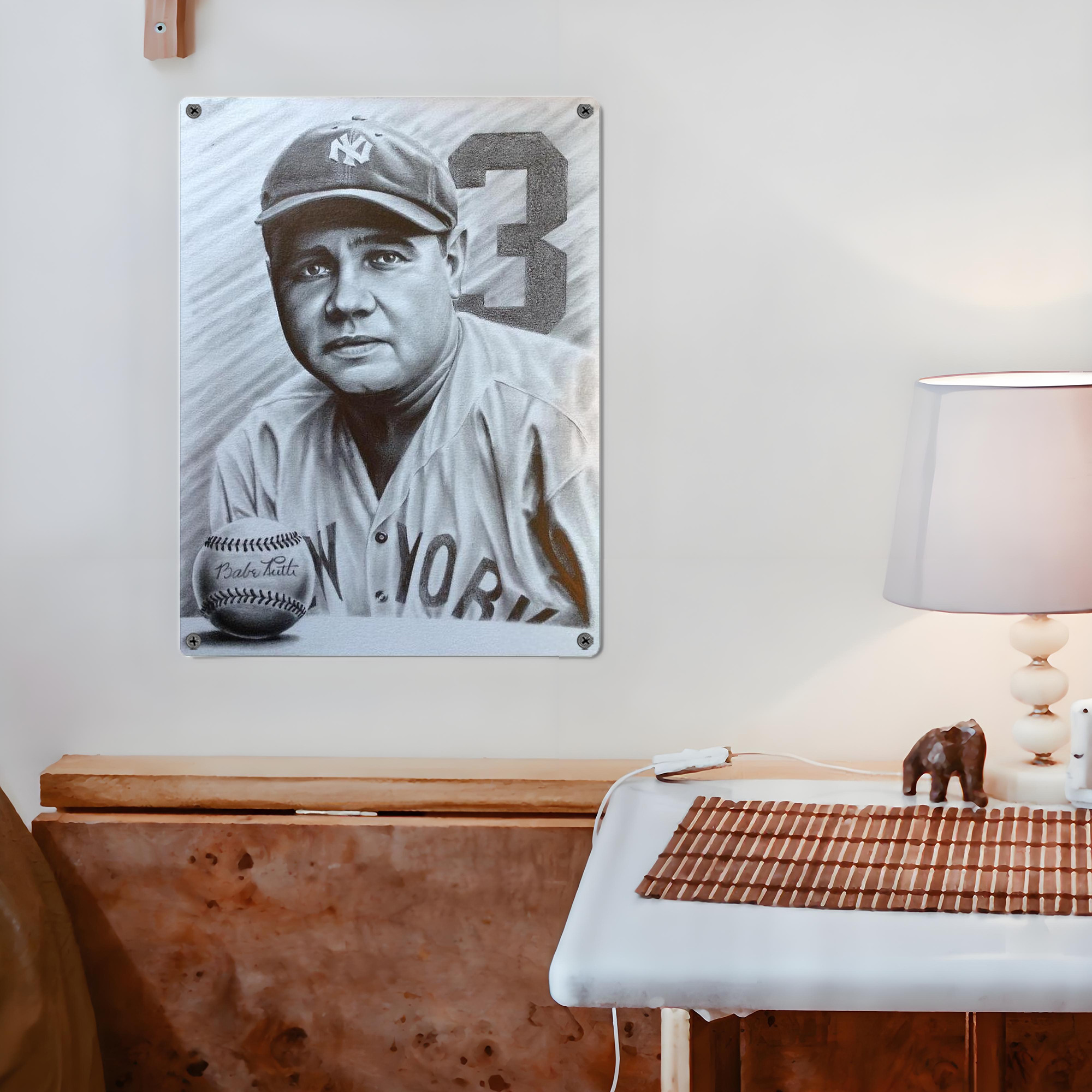 Babe Ruth 29 Vintage Metal Tin Sign 12x16inch – Retro Wall Art Decor For Home, Bar, Kitchen, Bedroom, Office – Durable Iron Sheet Poster, Easy To Hang, Full-Color Printing