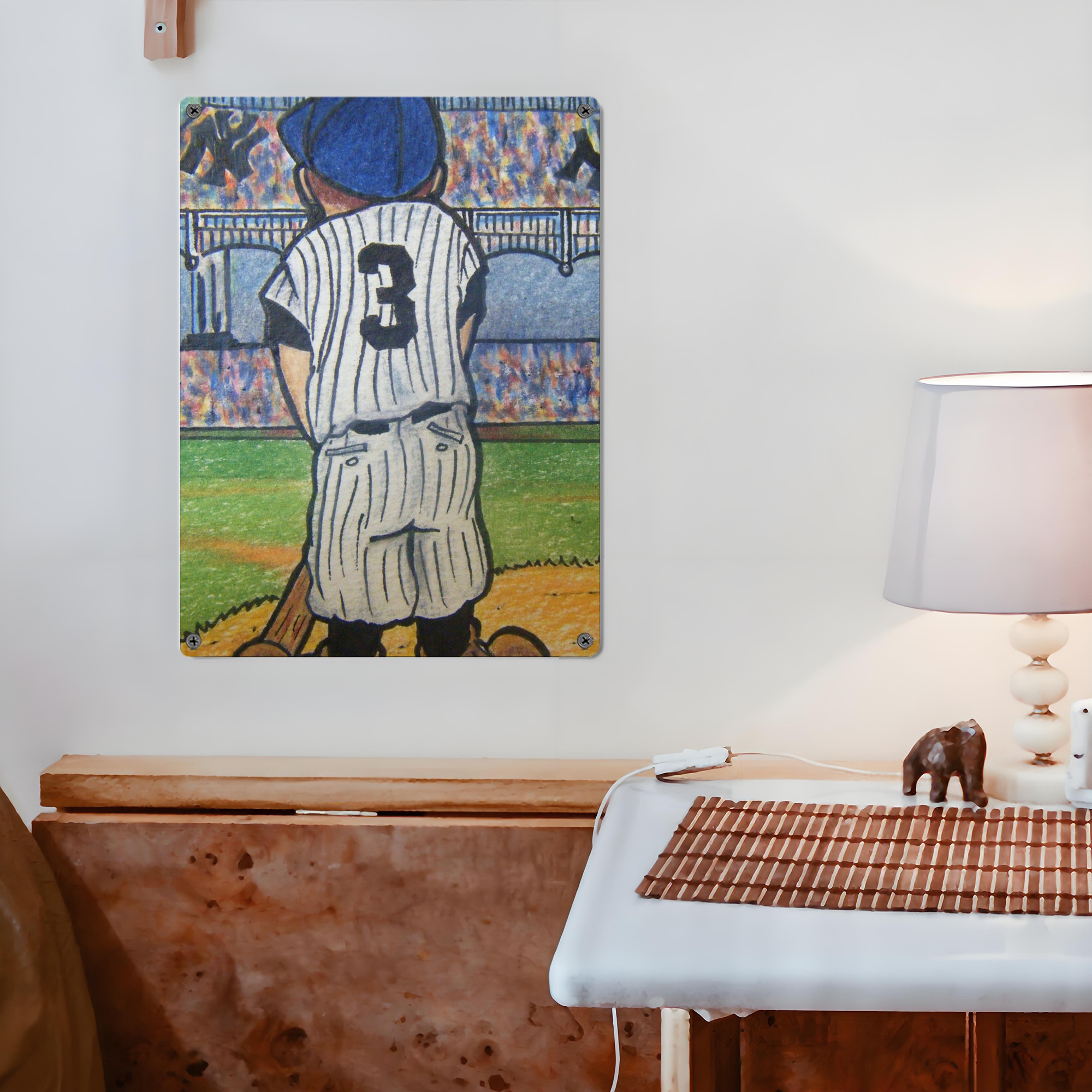 Babe Ruth 37 Vintage Metal Tin Sign 12x16inch – Retro Wall Art Decor For Home, Bar, Kitchen, Bedroom, Office – Durable Iron Sheet Poster, Easy To Hang, Full-Color Printing