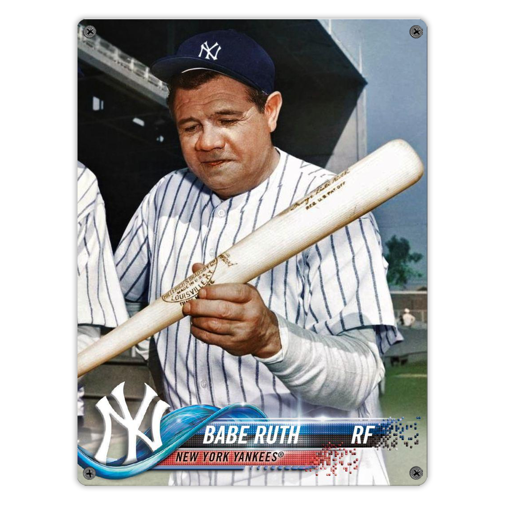 Babe Ruth 20 Vintage Metal Tin Sign 12x16inch – Retro Wall Art Decor For Home, Bar, Kitchen, Bedroom, Office – Durable Iron Sheet Poster, Easy To Hang, Full-Color Printing