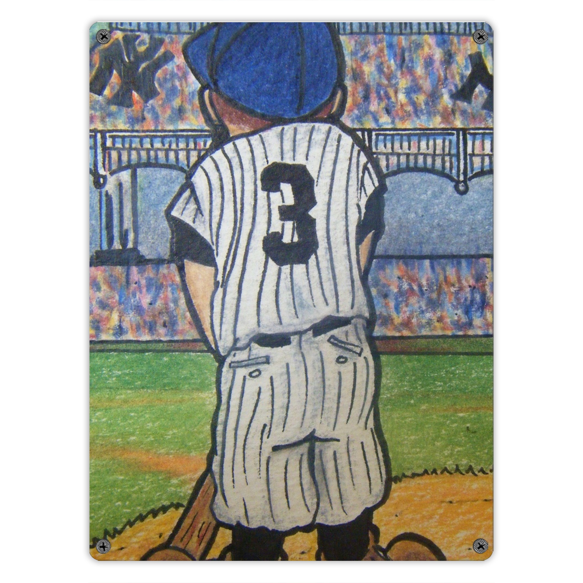 Babe Ruth 37 Vintage Metal Tin Sign 12x16inch – Retro Wall Art Decor For Home, Bar, Kitchen, Bedroom, Office – Durable Iron Sheet Poster, Easy To Hang, Full-Color Printing