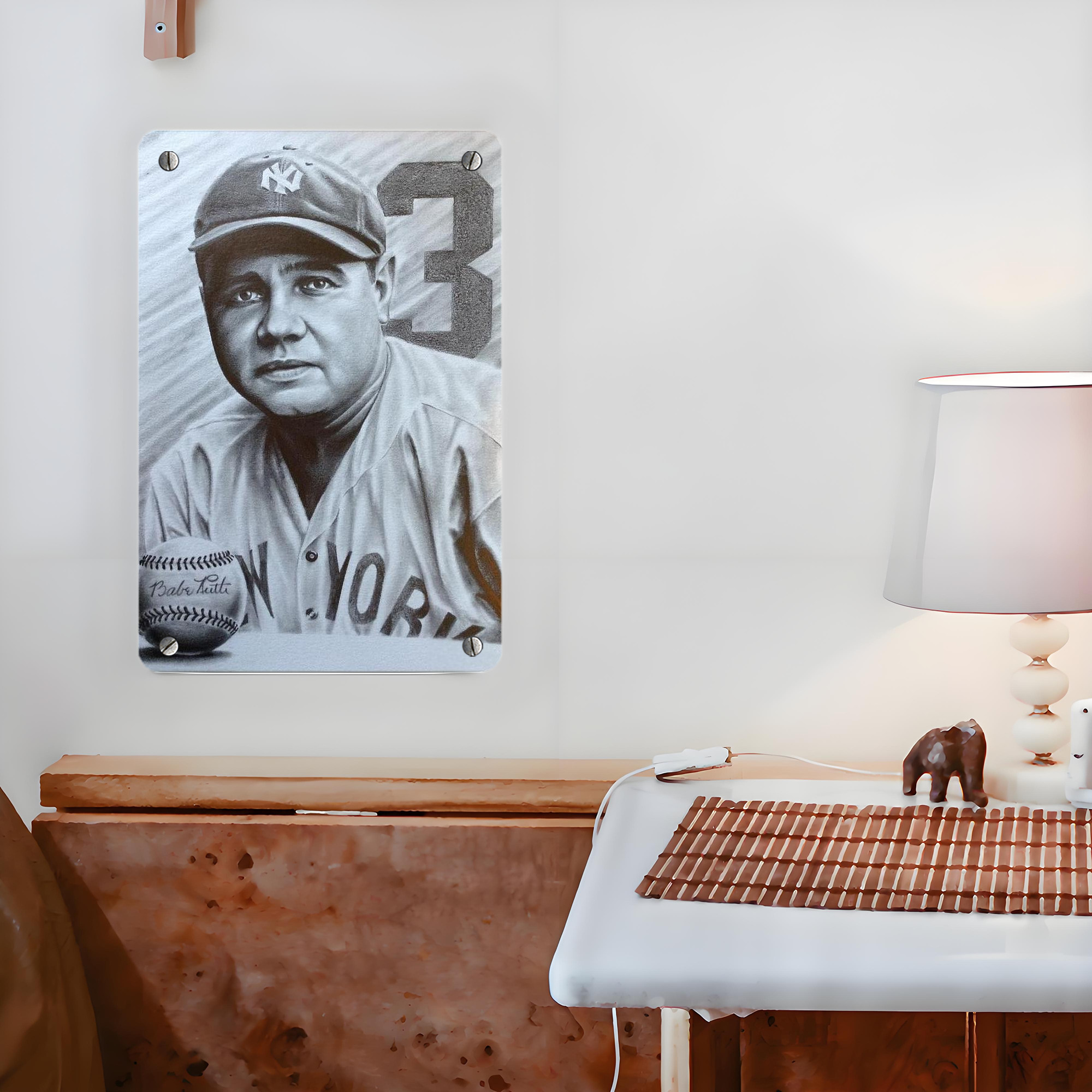 Babe Ruth 29 Metal Tin Sign 8x12inch - High-Quality Full-Print Decorative Wall Art, Durable Rust-Resistant Metal Plaque For Living Room, Bedroom, Kitchen, Office, Bar Décor