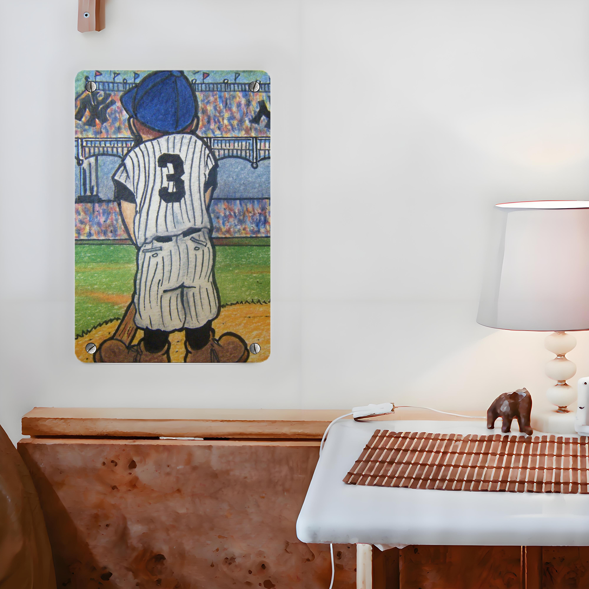 Babe Ruth 37 Metal Tin Sign 8x12inch - High-Quality Full-Print Decorative Wall Art, Durable Rust-Resistant Metal Plaque For Living Room, Bedroom, Kitchen, Office, Bar Décor