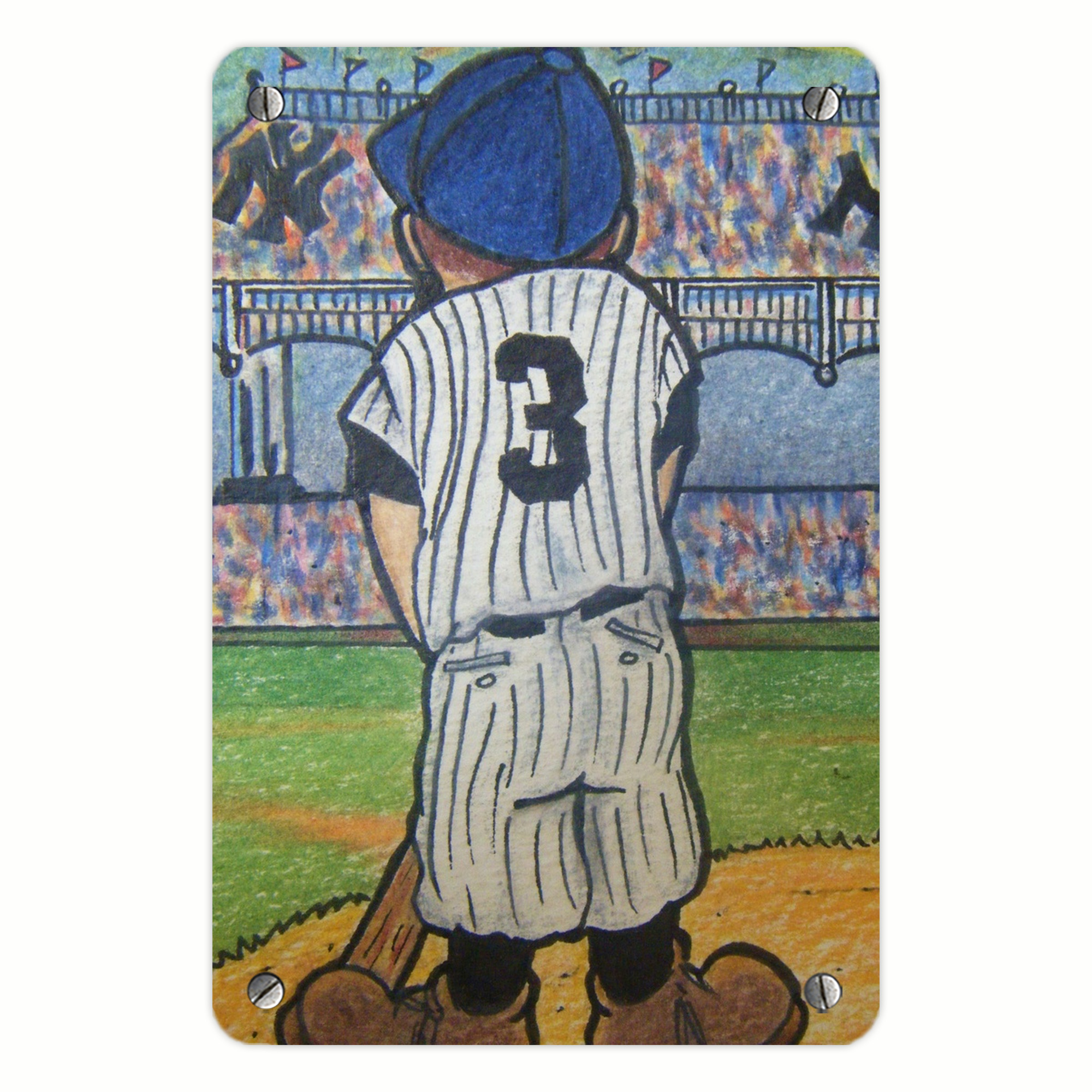 Babe Ruth 37 Metal Tin Sign 8x12inch - High-Quality Full-Print Decorative Wall Art, Durable Rust-Resistant Metal Plaque For Living Room, Bedroom, Kitchen, Office, Bar Décor