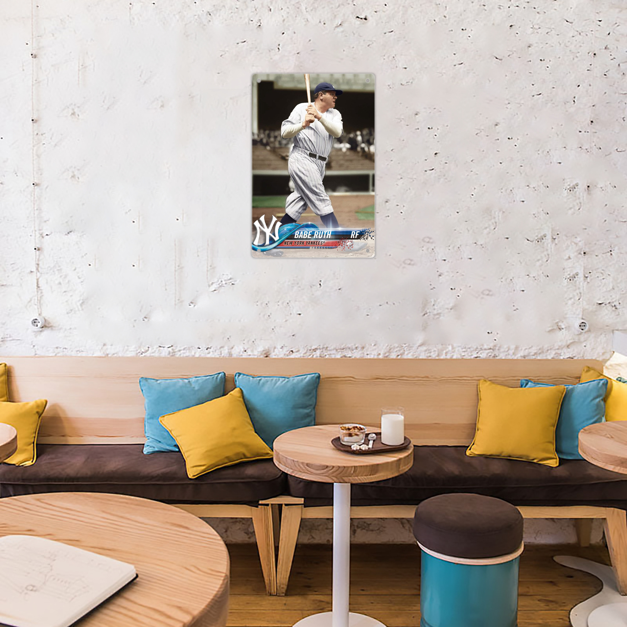 Babe Ruth 16 8x12inch Vertical Aluminum Sign - Durable Fade-Resistant Indoor/Outdoor Safety & Information Plaque For Office, Hotel, Restaurant, Bar, Public Spaces