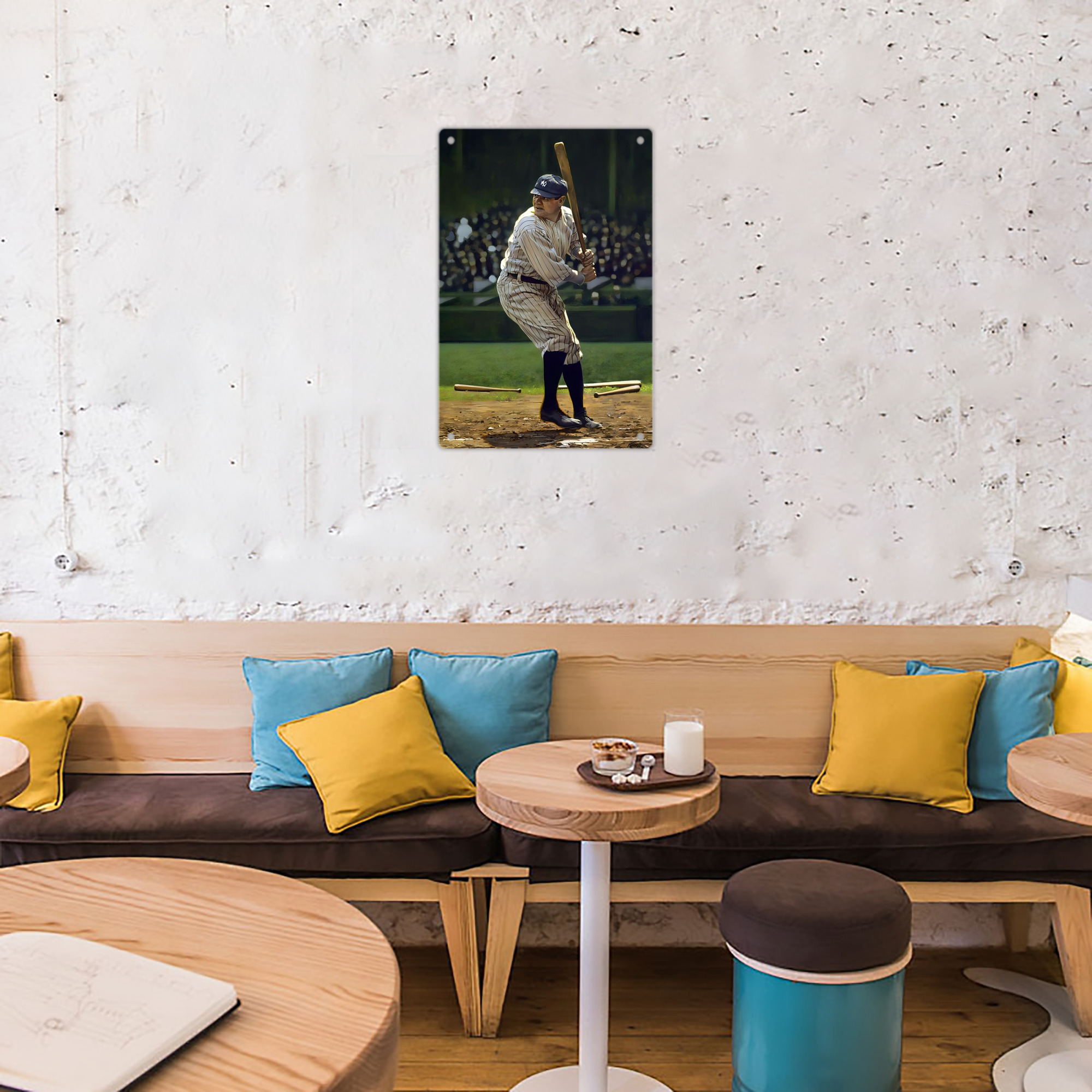 Babe Ruth 19 8x12inch Vertical Aluminum Sign - Durable Fade-Resistant Indoor/Outdoor Safety & Information Plaque For Office, Hotel, Restaurant, Bar, Public Spaces