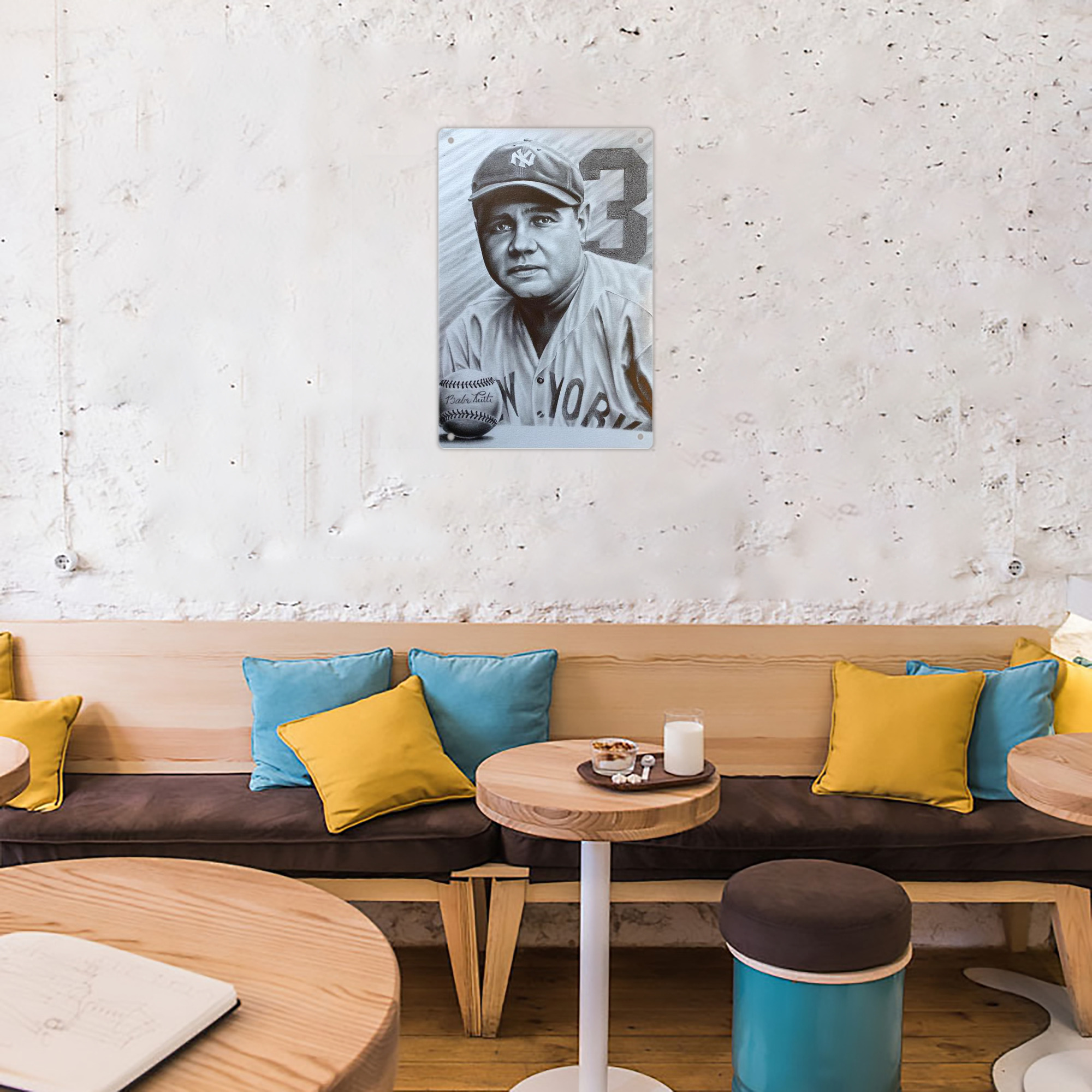 Babe Ruth 29 8x12inch Vertical Aluminum Sign - Durable Fade-Resistant Indoor/Outdoor Safety & Information Plaque For Office, Hotel, Restaurant, Bar, Public Spaces