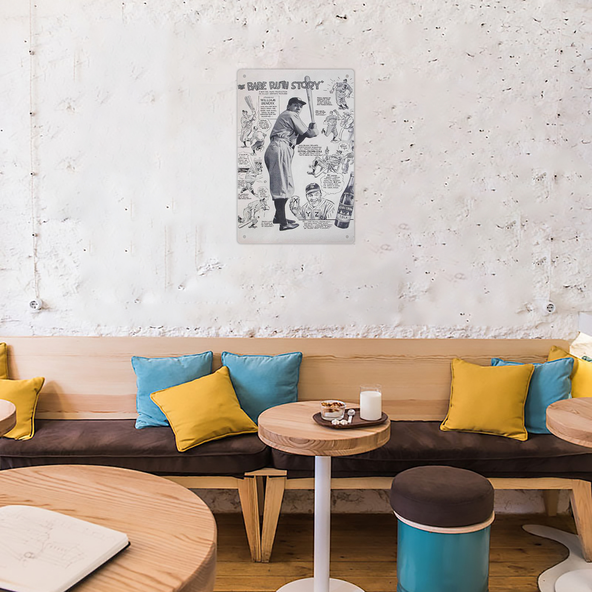 Babe Ruth 36 8x12inch Vertical Aluminum Sign - Durable Fade-Resistant Indoor/Outdoor Safety & Information Plaque For Office, Hotel, Restaurant, Bar, Public Spaces